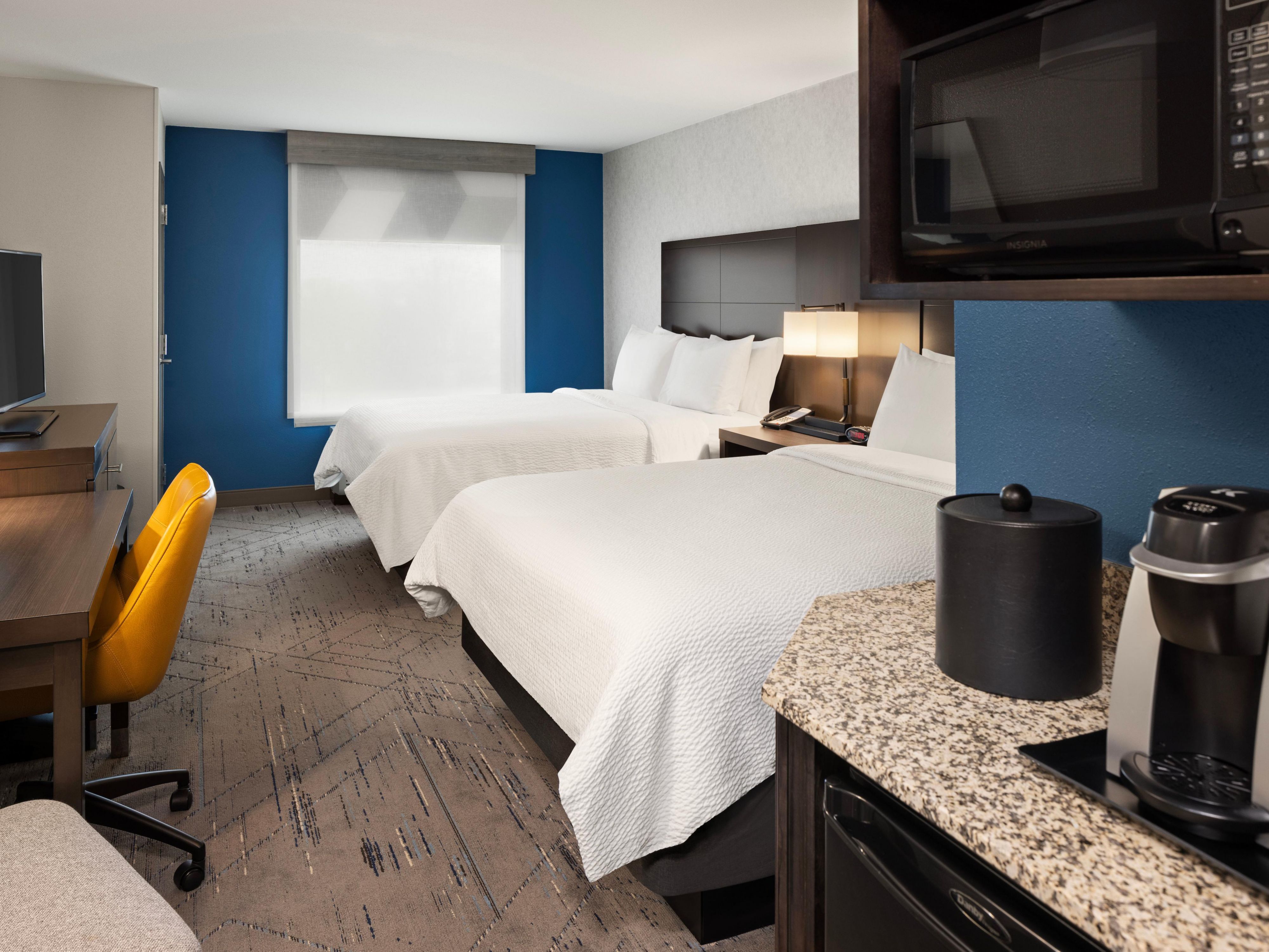 Our rooms with Two Queen Beds are quiet and contemporary
