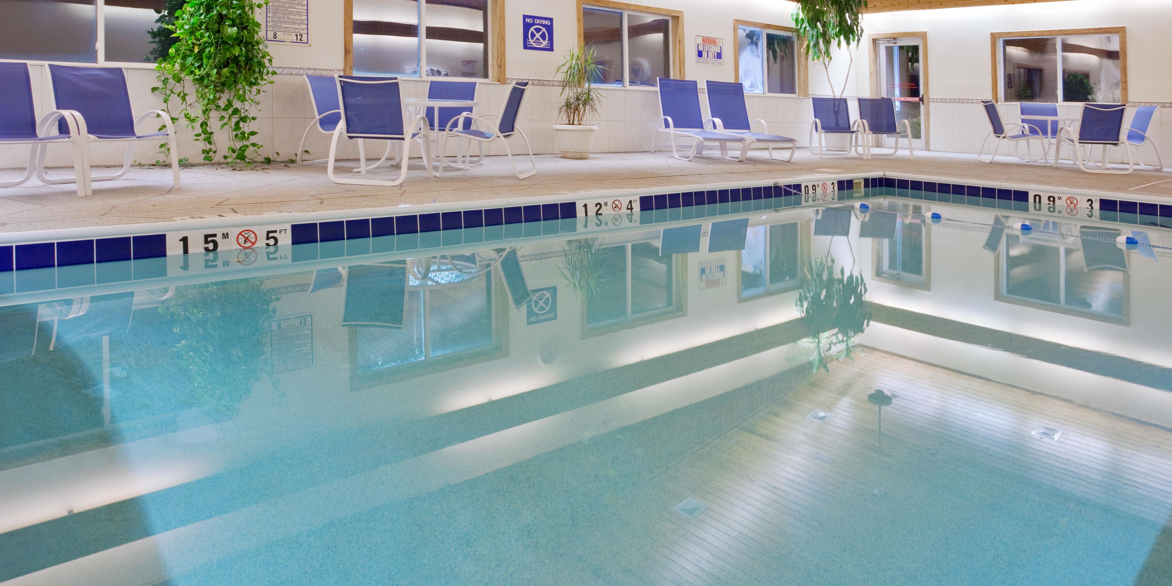 Our pool is open to registered guests only.  Social distancing and group restrictions apply.  See front desk for details and entry.