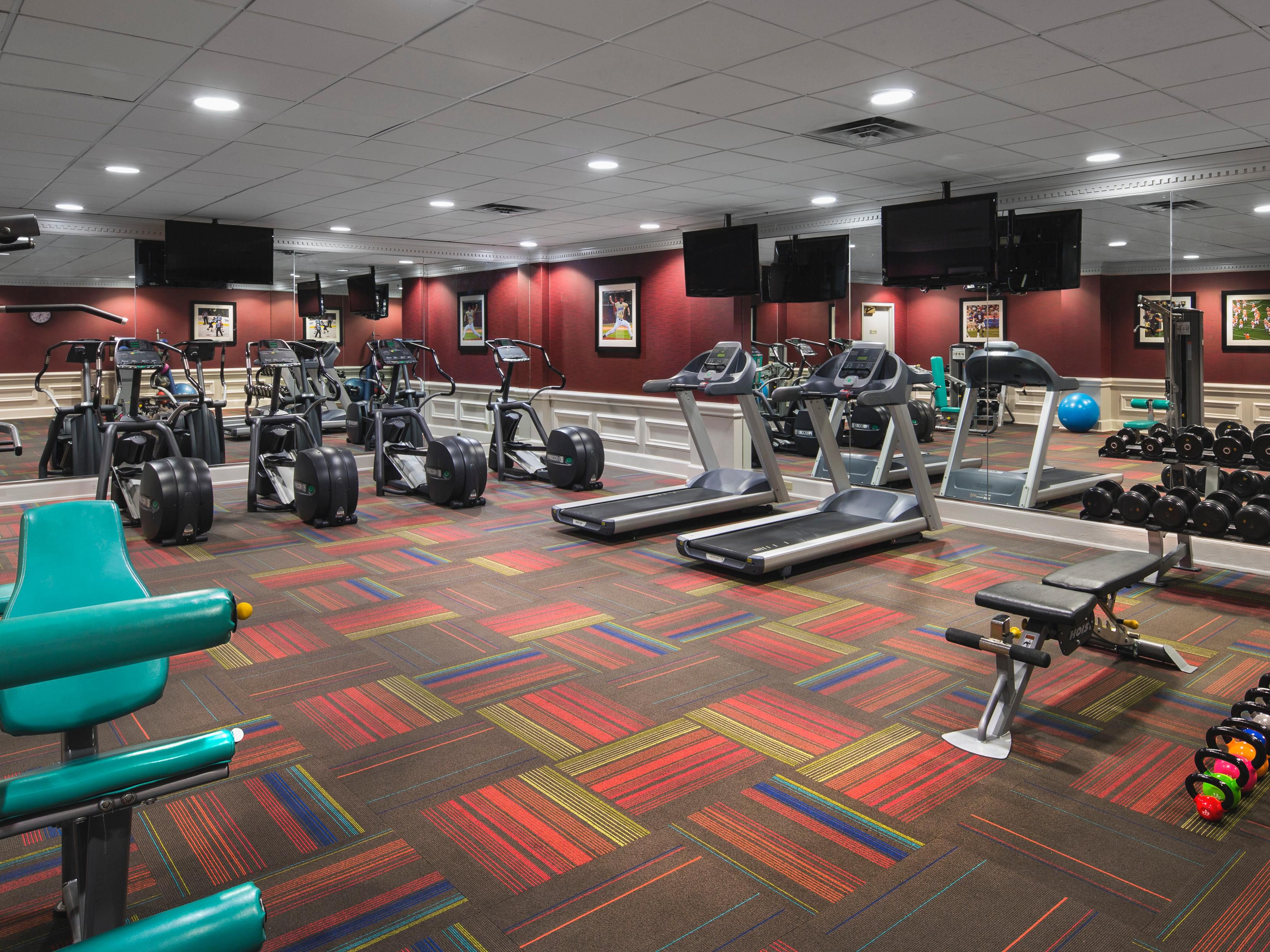 Continue your workout regimen in our 24 hour fitness center