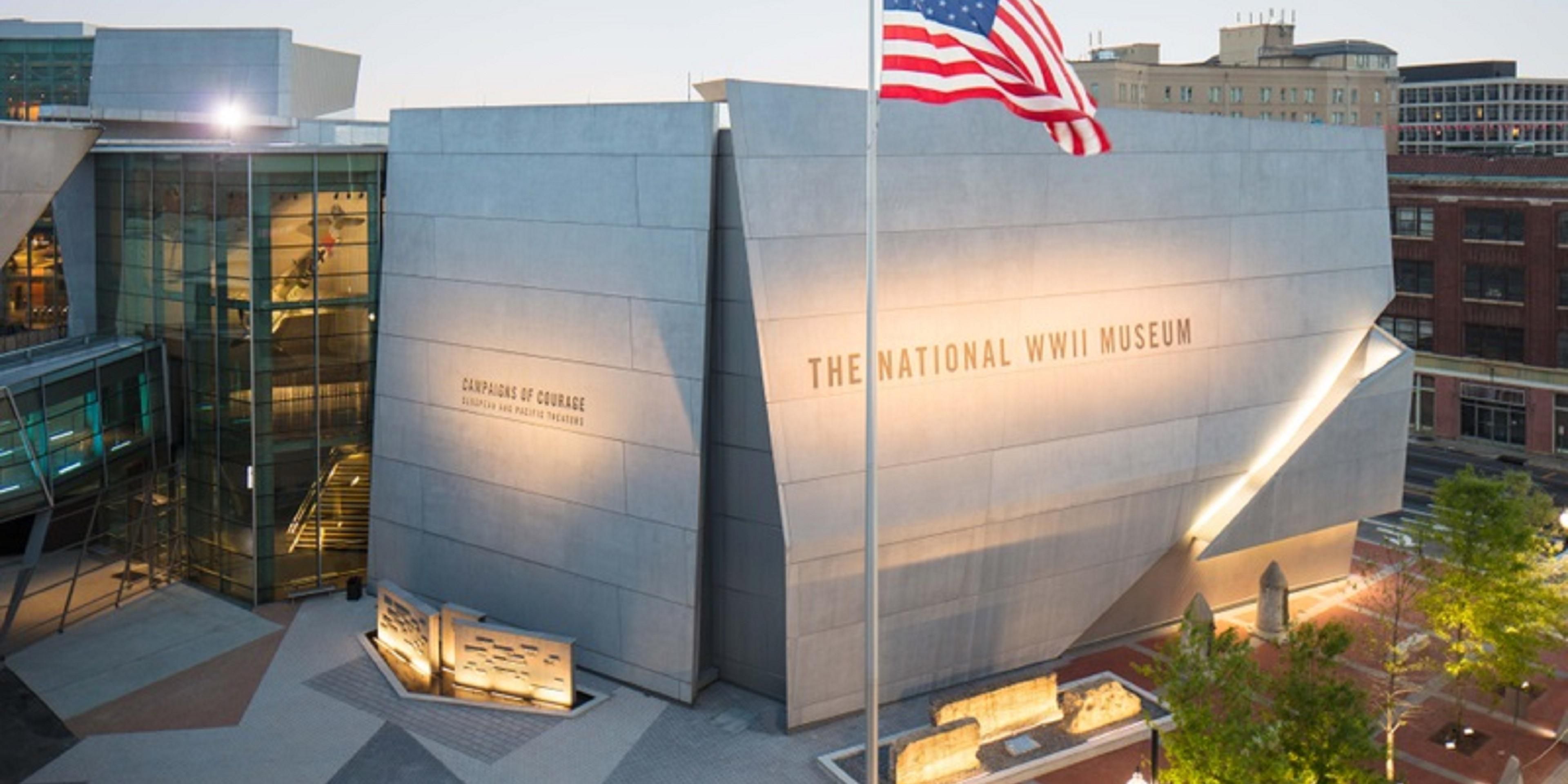 Located only one block away and named by USA Today as a top-ranking Best Place to Learn US Military History, and designated by Congress as America’s official museum about World War II, The National WWII Museum features a rich collection of artifacts that bring history to life.
