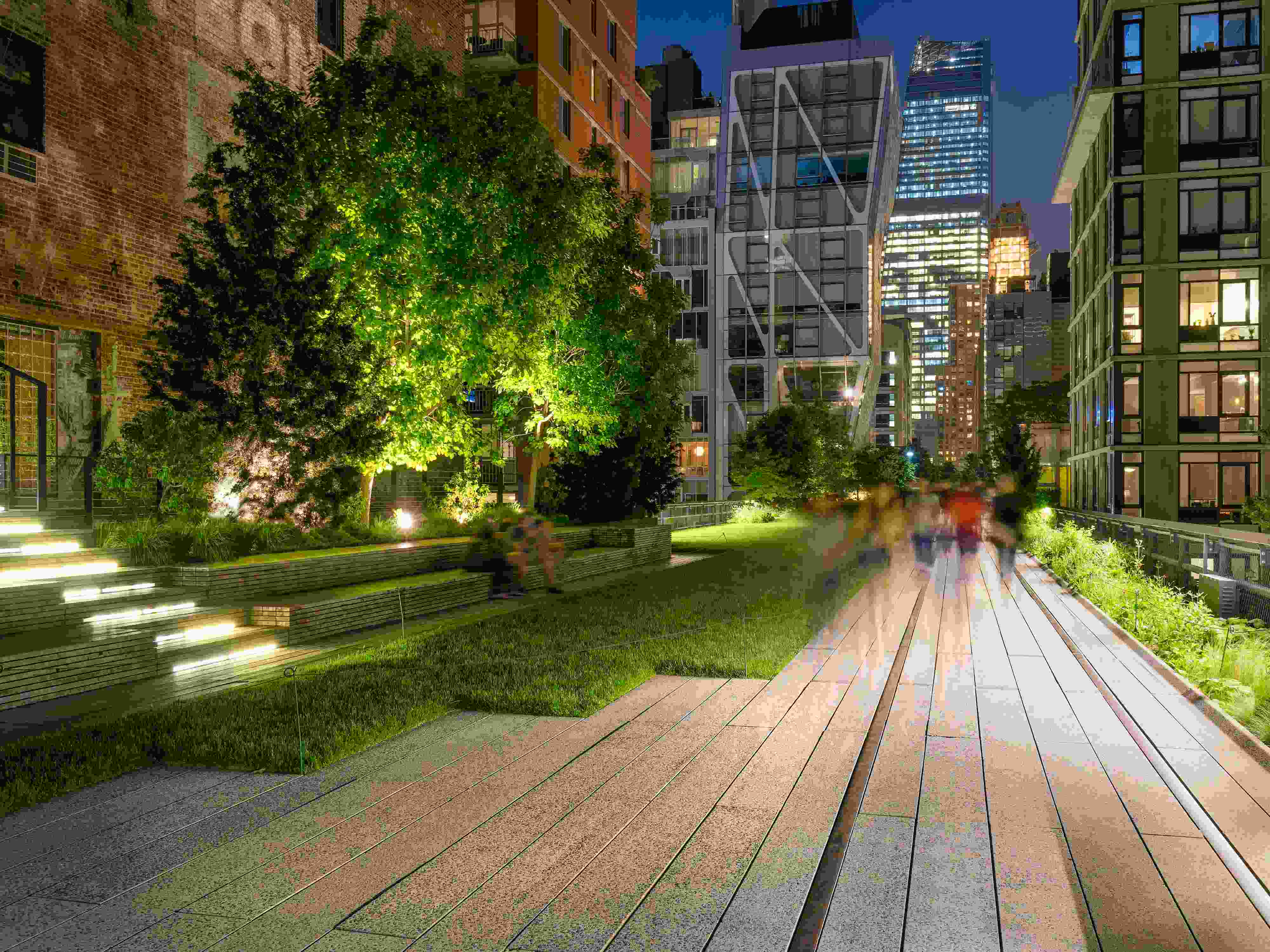 Visit High Line, a public park built on a historic freight line