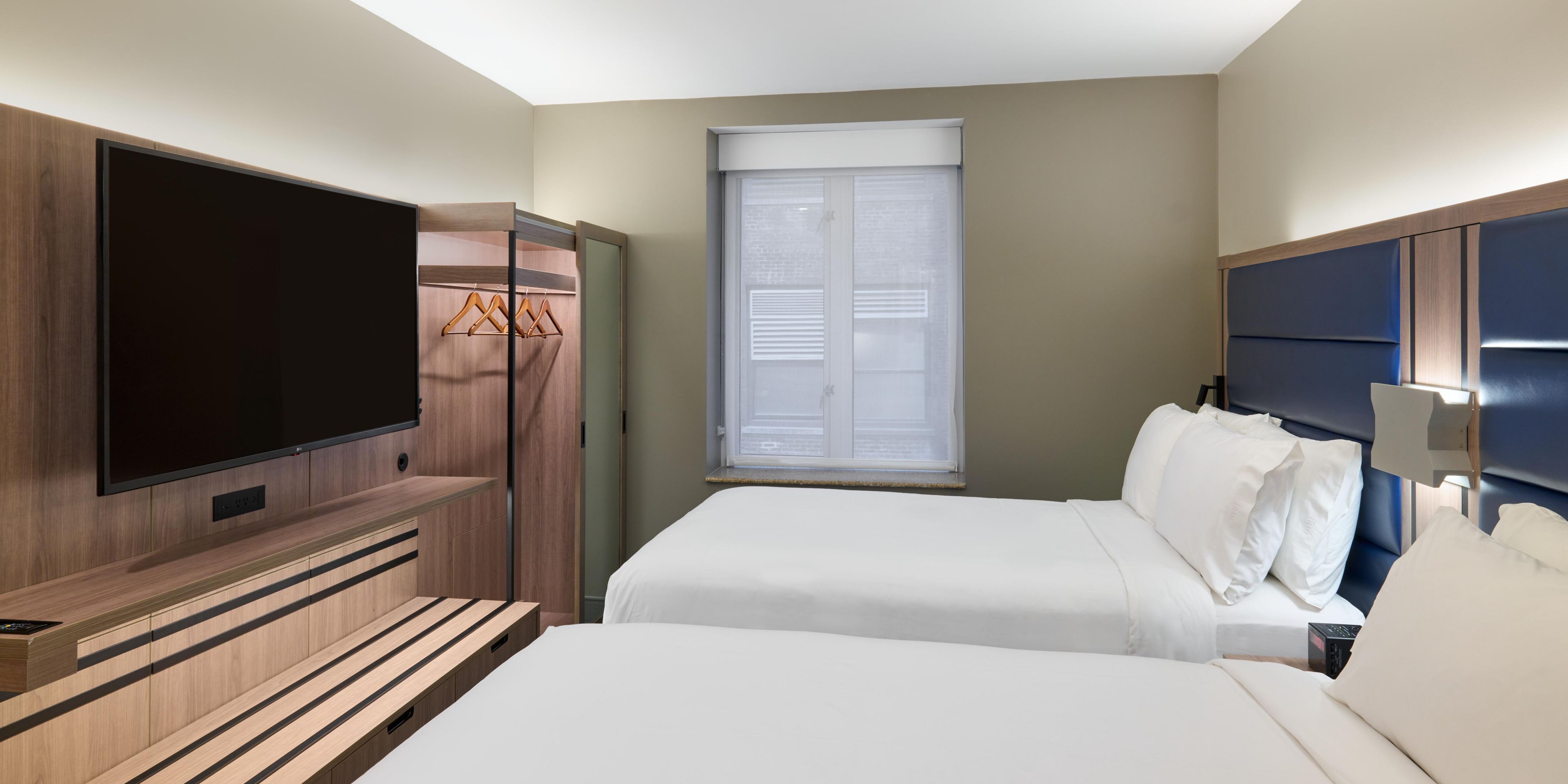 Look for our Ergonomic Flex Space guest rooms when booking. These rooms have a contemporary open-concept feel with either King or Two Full beds. Reserve yours today!