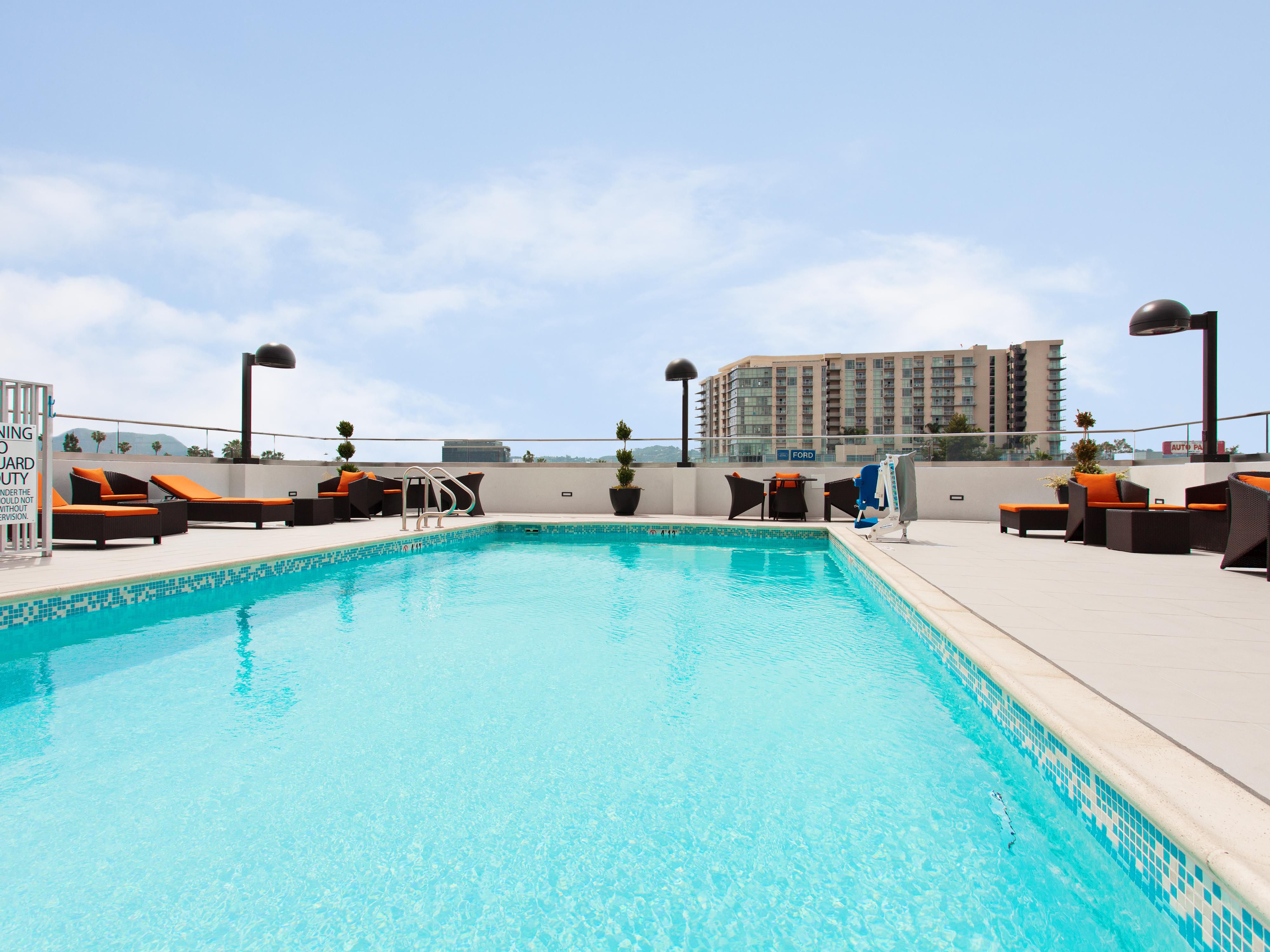 Heated Swimming Pool with Sun Deck & City View