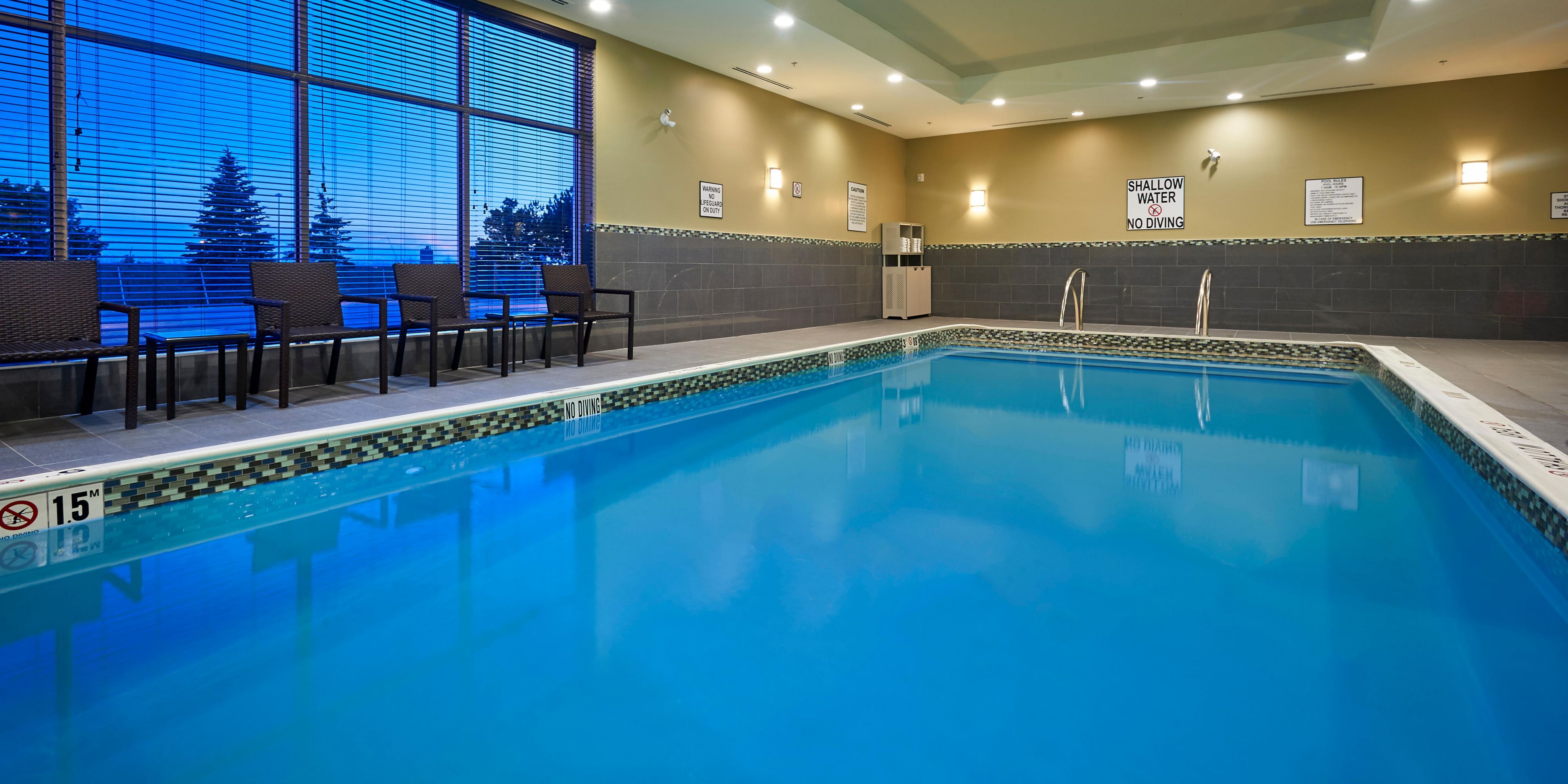 Life is better when you're swimming. Enjoy our relaxing indoor heated pool on your next stay!