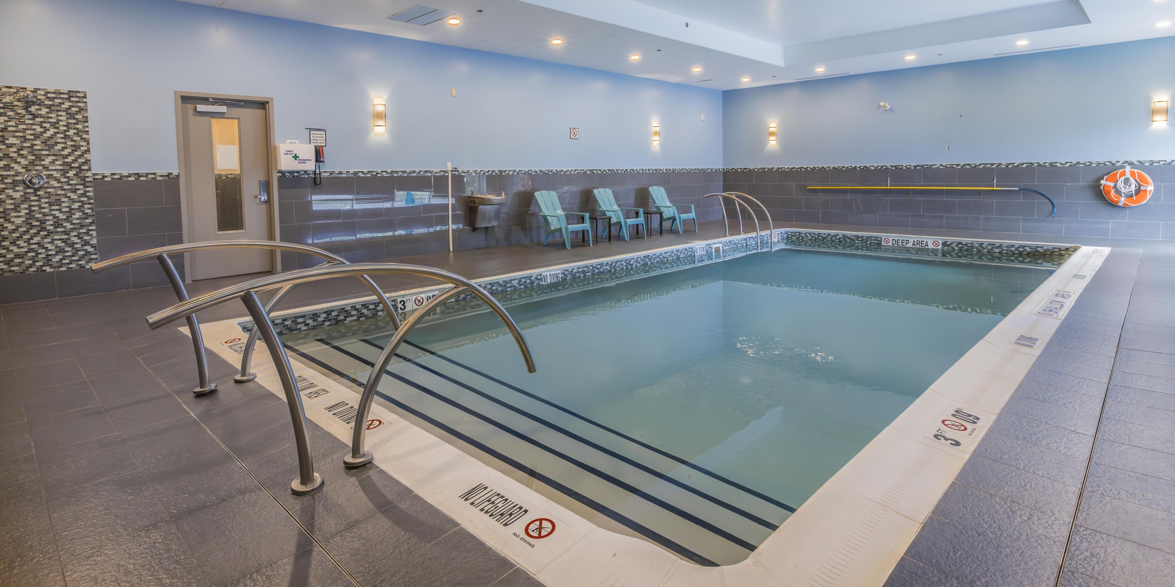 Life is better when you're swimming. Enjoy our relaxing indoor heated pool on your next stay!