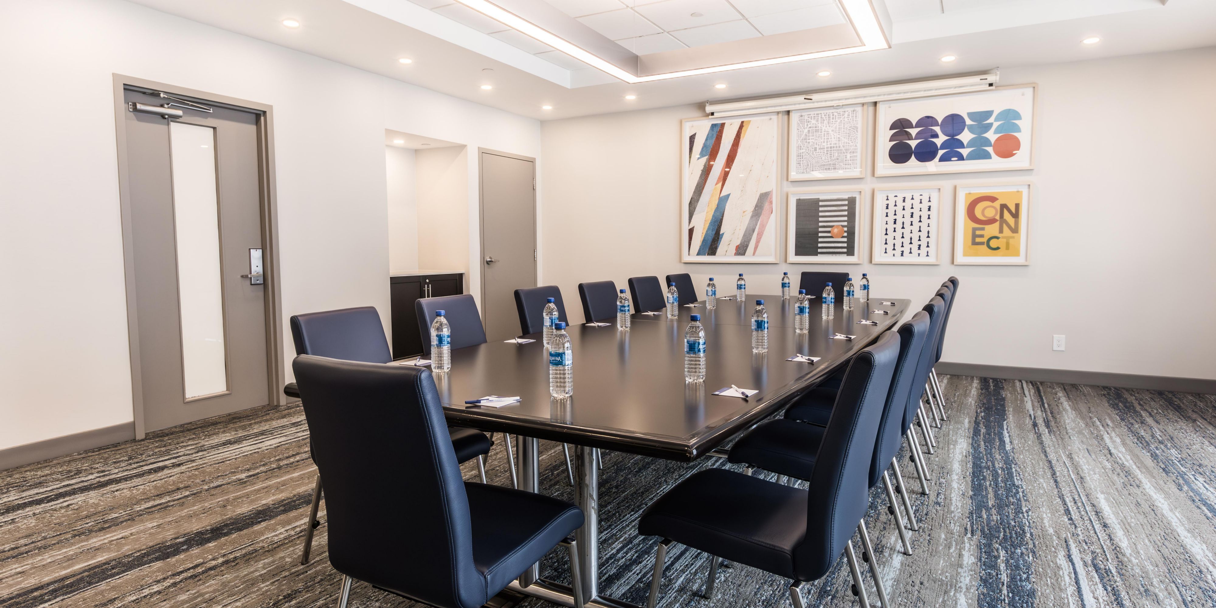 Experience our versatile 1,000 square feet of space for your next event.  Perfect for small to medium-sized groups, we will work with you to set up all the essentials you need for your meeting including catering and A/V equipment.
