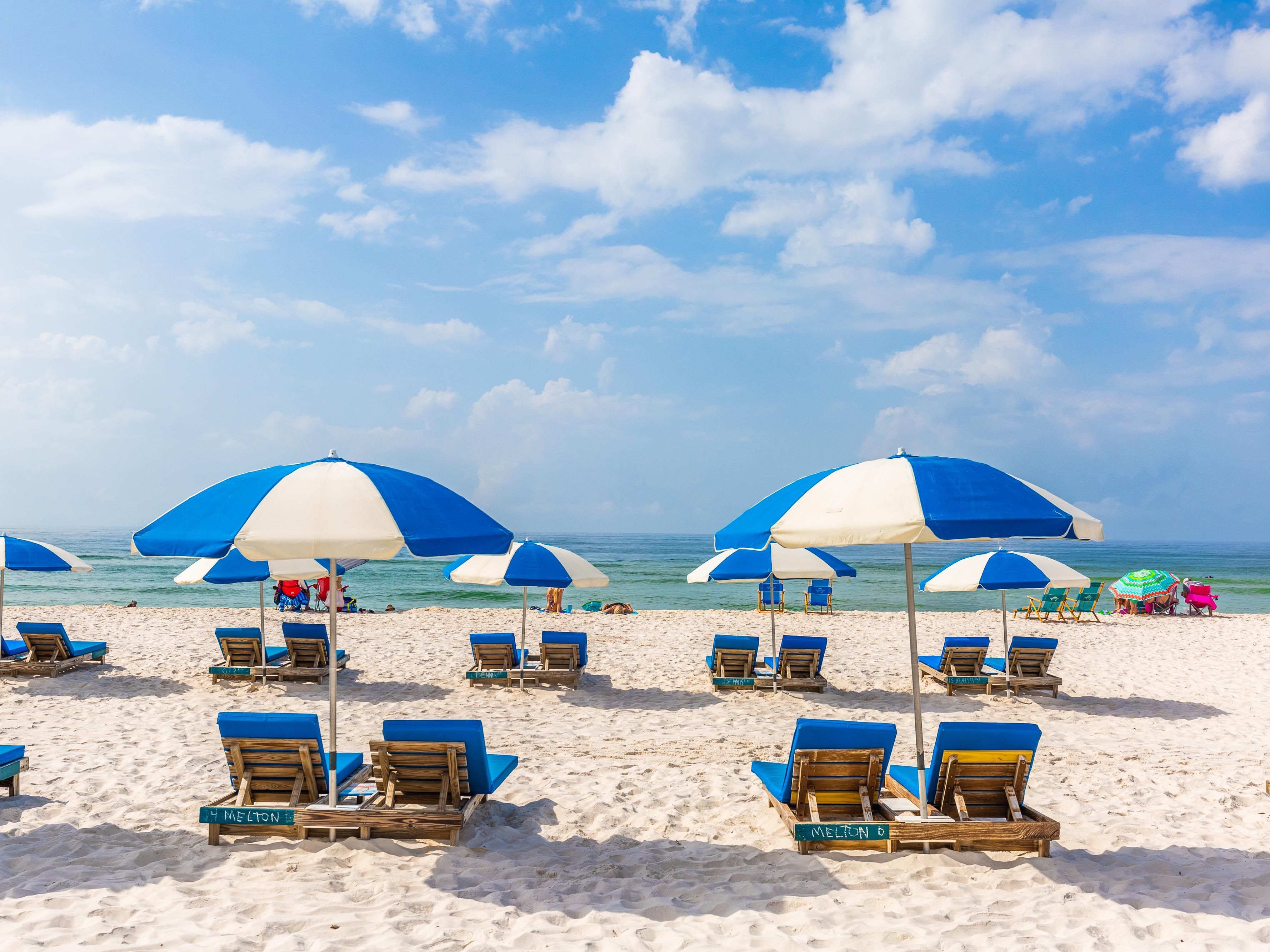 2 chairs & an umbrella from Perdido Beach Services during each day of your stay. Enjoy the sunny weather with some shade!  We'll give you a stocked soft sided cooler to make this package even more fun. Receive your coupons to claim your chairs & cooler at check in.  Must buy 3 days in advance. Available March through October.  