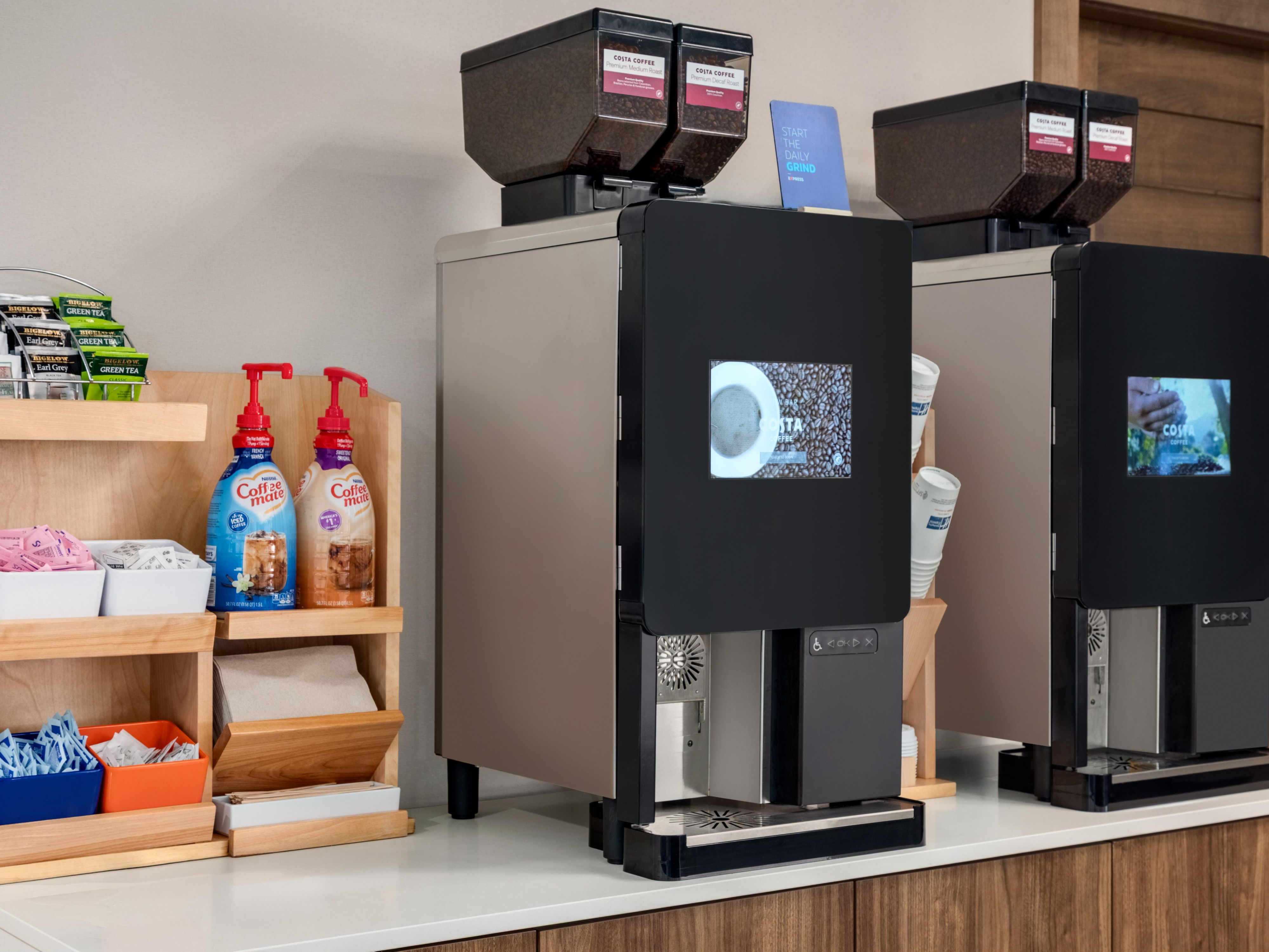 Savor the taste of freshly brewed coffee around the clock with our new bean-to-cup coffee machine. Available 24/7 in the lobby. Elevate your stay with us and relish every sip of our exceptional coffee!