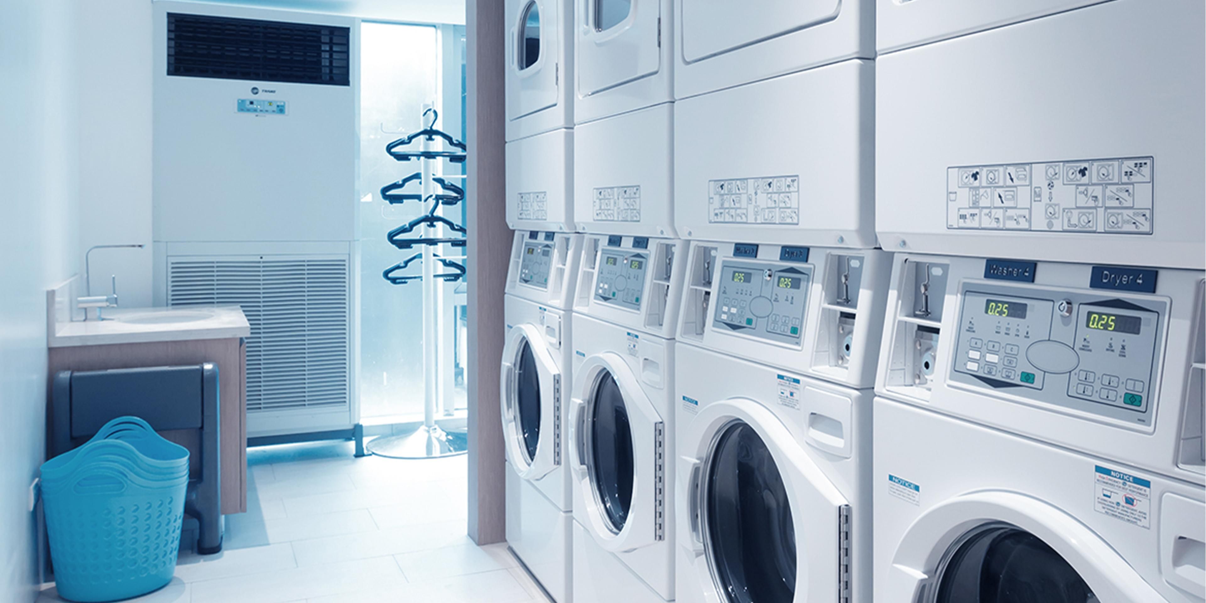 A self-service laundry facility where you can wash, dry and iron your clothes without paying an expensive rate.