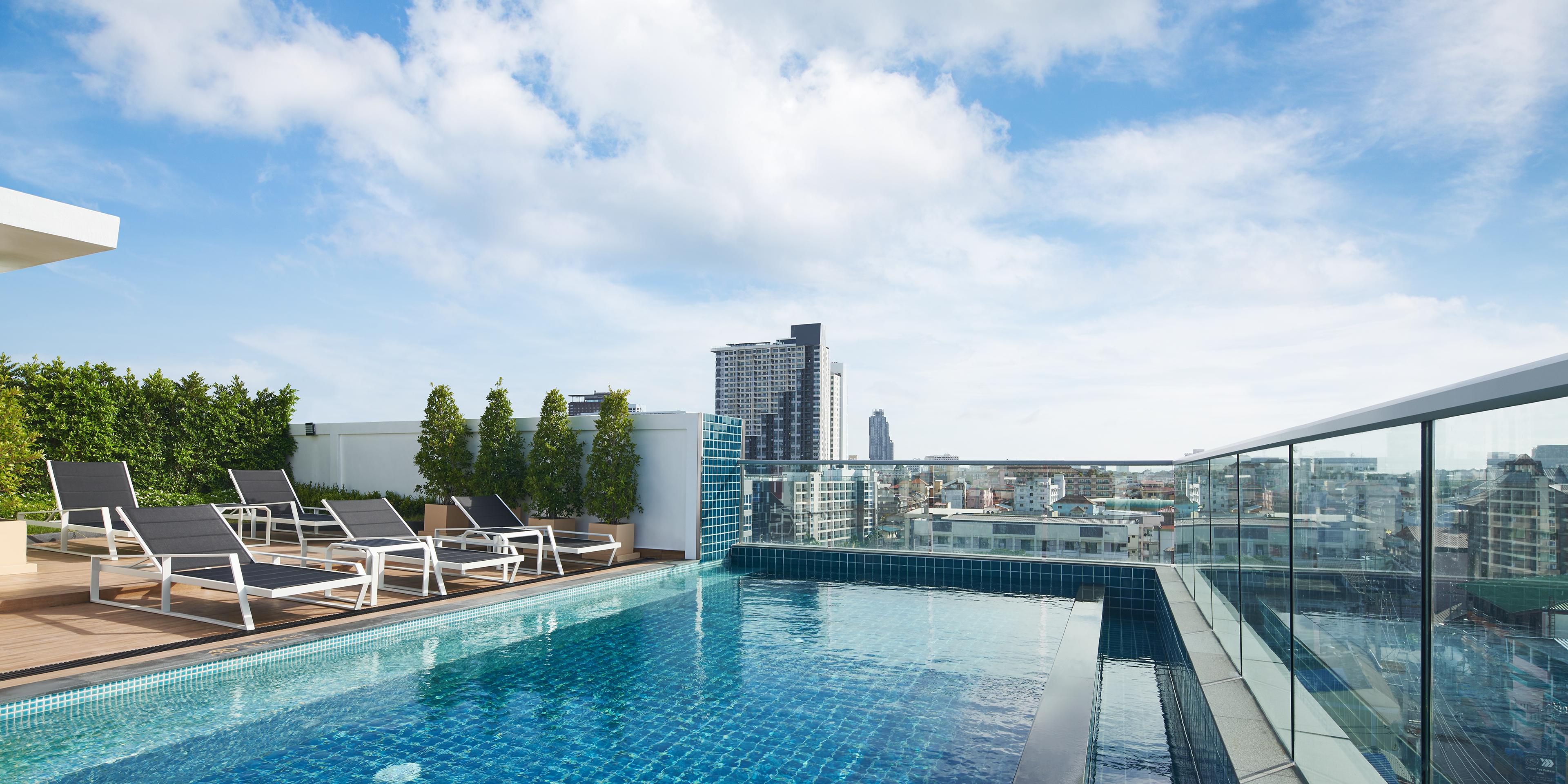 Relax by the pool with panoramic view of Pattaya City at hotel's rooftop. The pool is opened from 8.00 a.m. until 8.00 p.m. every day.