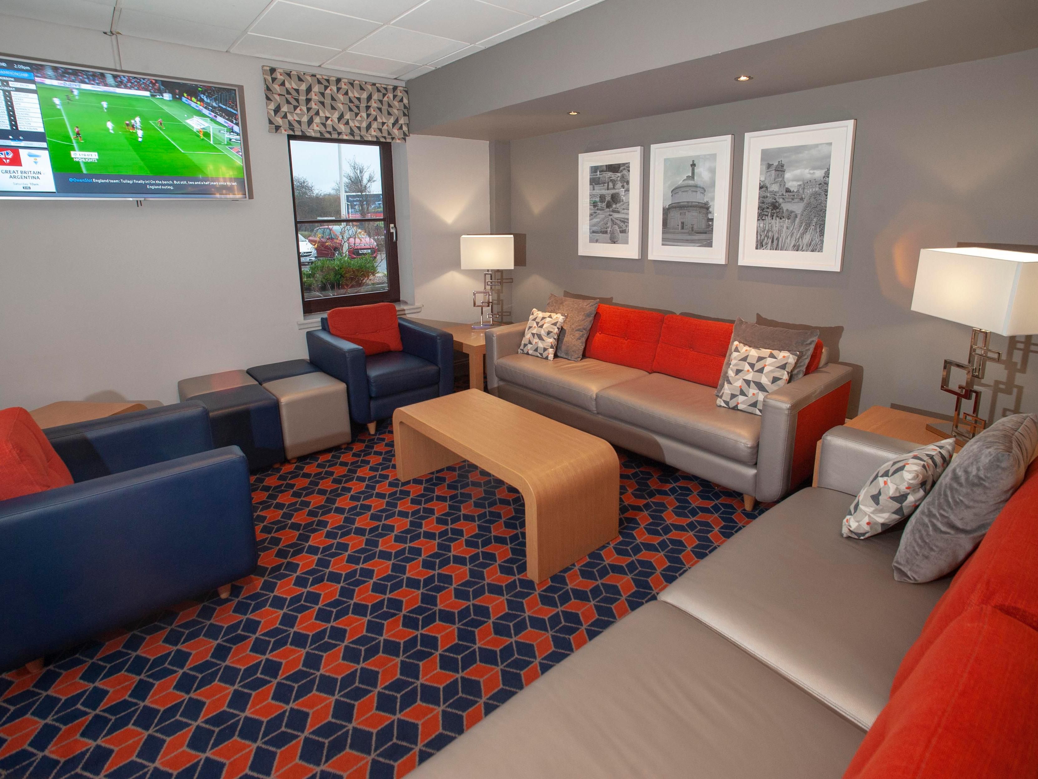 Enjoy a drink or light snack in our lounge area
