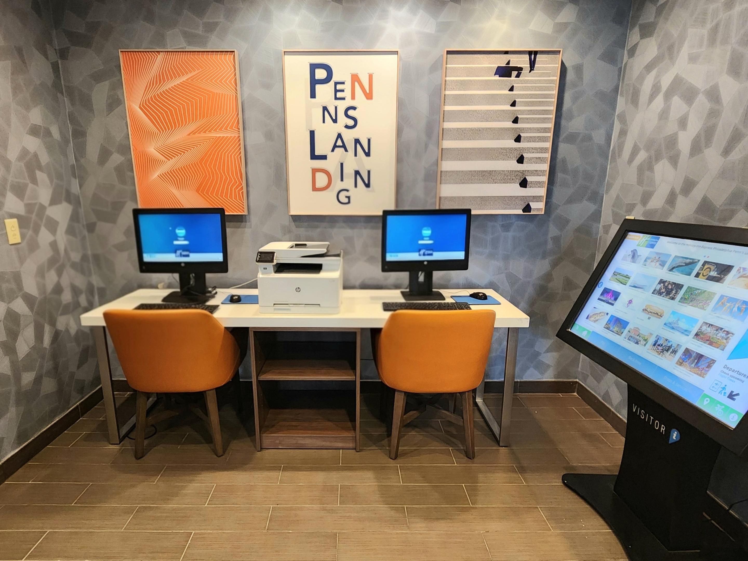 Convenient lobby business center