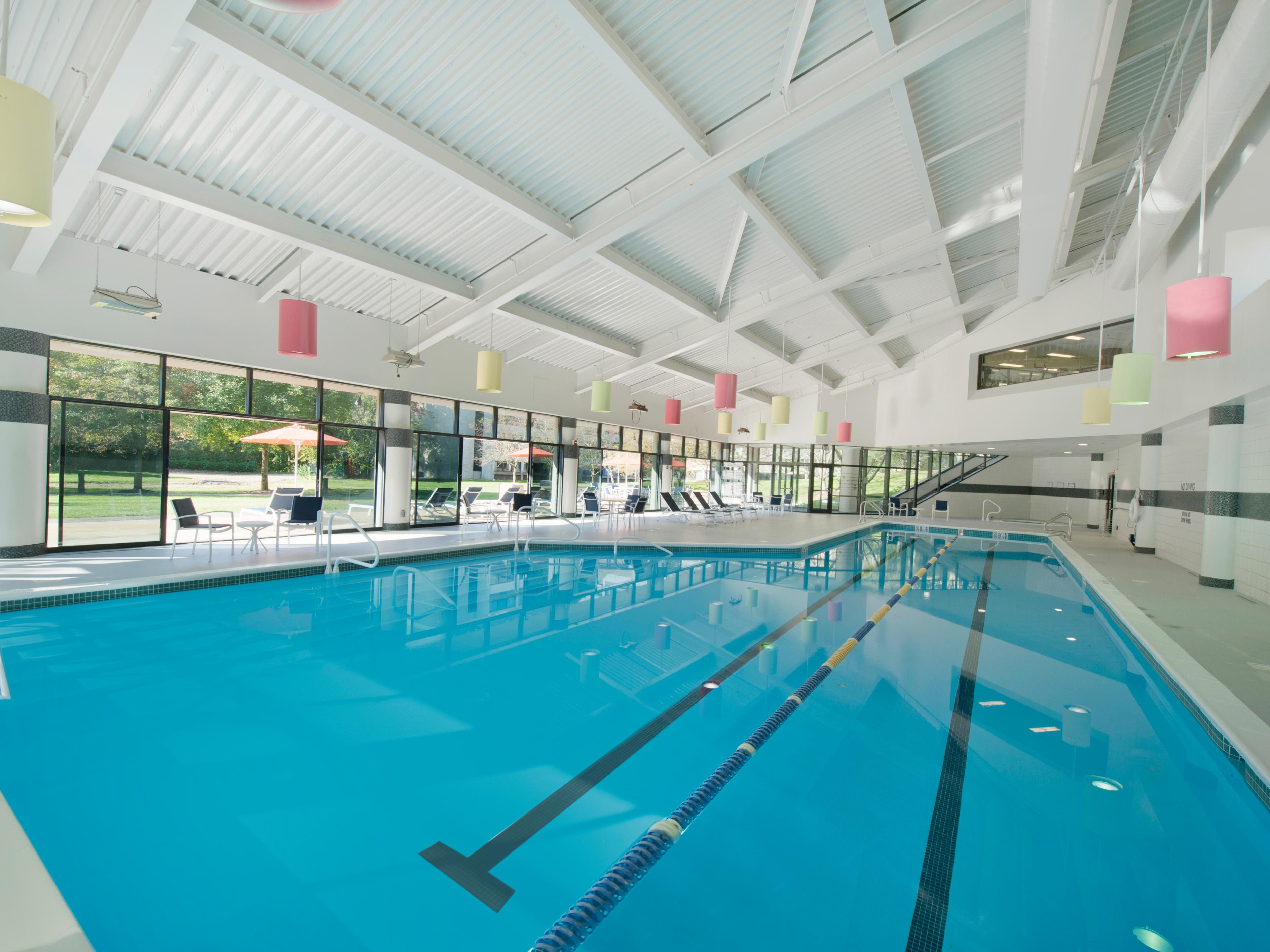 Escape to your local resort! Enjoy the heated indoor pool, Fitness Center and walking trails around the lake to relieve stress and enjoy nature!