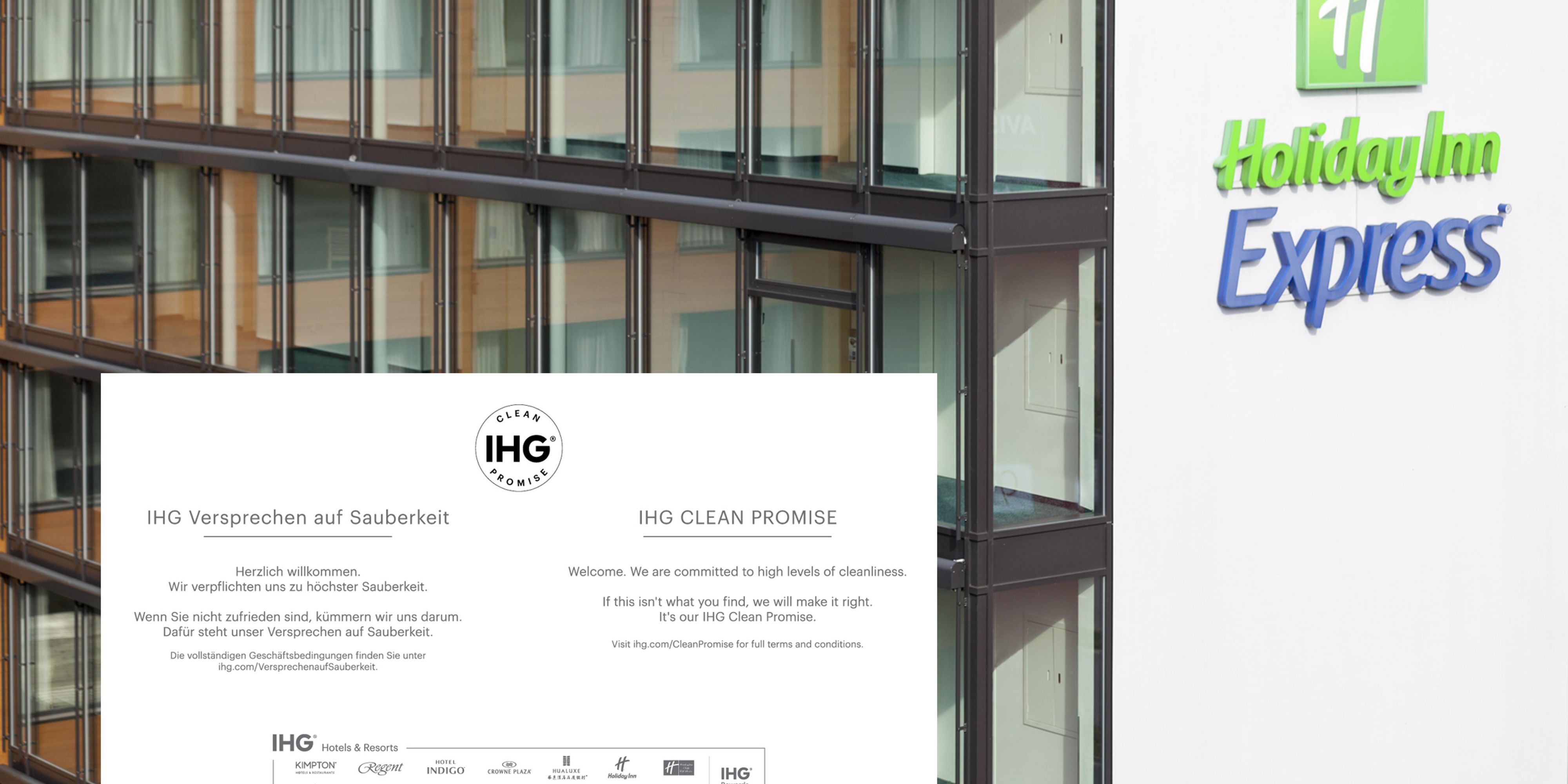YOUR WELL BEING is our priority. The IHG CLEAN PROMISE delivers the highest standards of deep cleaning so you can feel safe. In accordance with government guidelines, we are  following social distancing measures. You will notice slight differences in our public areas and some changes to our dining/breakfast service, all with your safety in mind