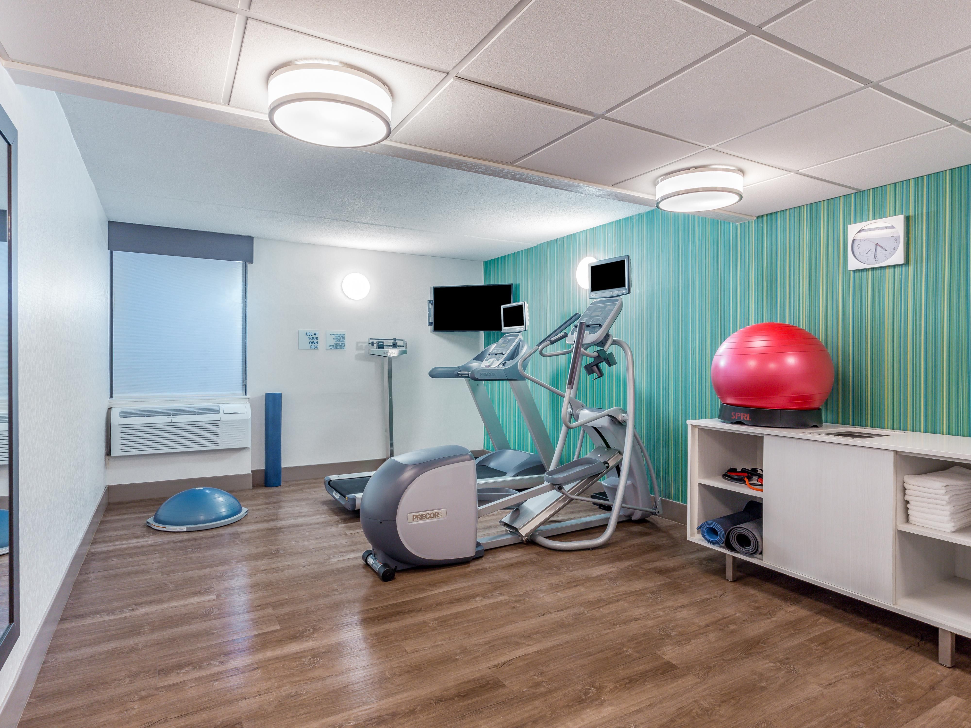 Sneak a workout in anytime in our 24/7 fitness center.