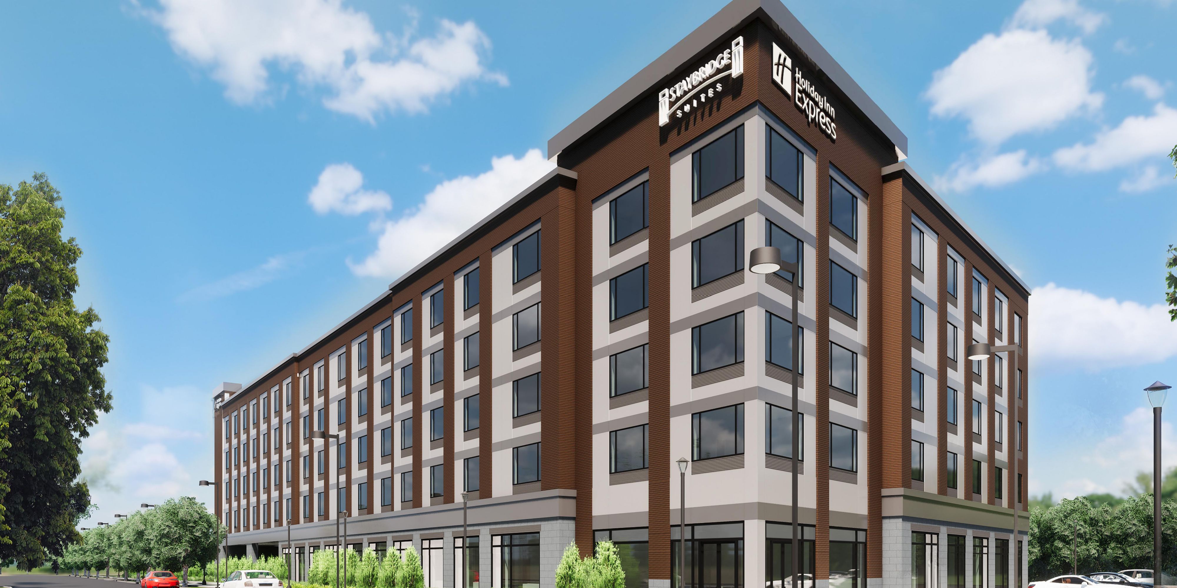 Located in Revere, MA and only five miles from downtown Boston, the all new IHG dual branded Staybridge Suites and Holiday Inn Express combine two lodging types with shared amenities under one roof.