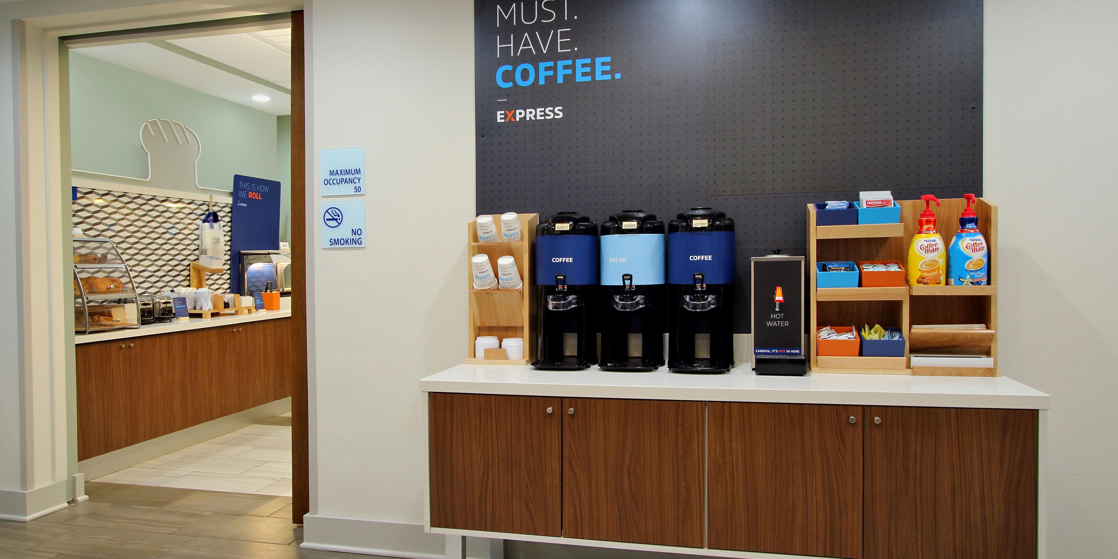 Our complimentary fresh breakfast offers a wide variety of hot, cold, and healthy options.