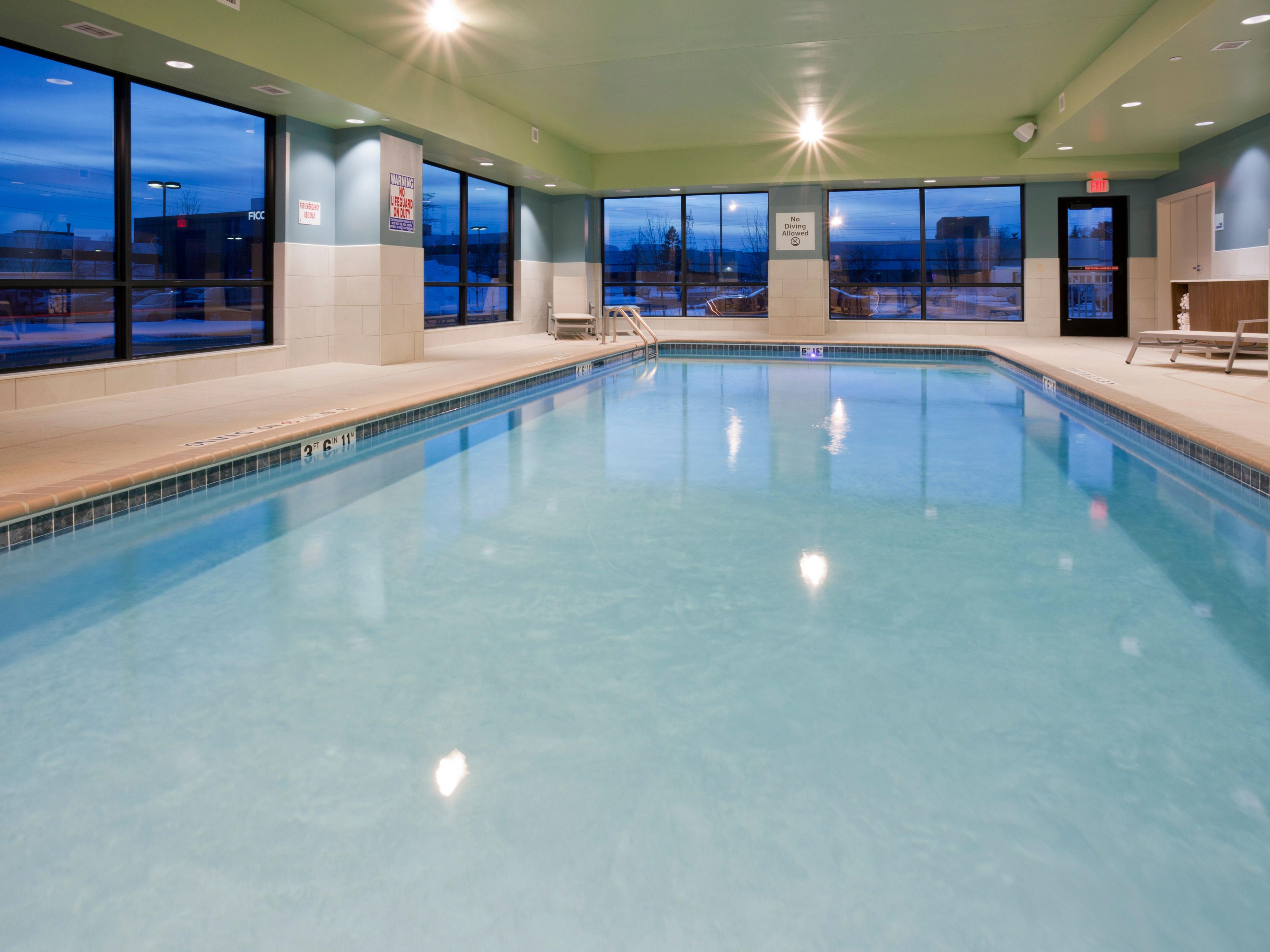 The Holiday Inn Express in Roseville, MN has a fun indoor pool!