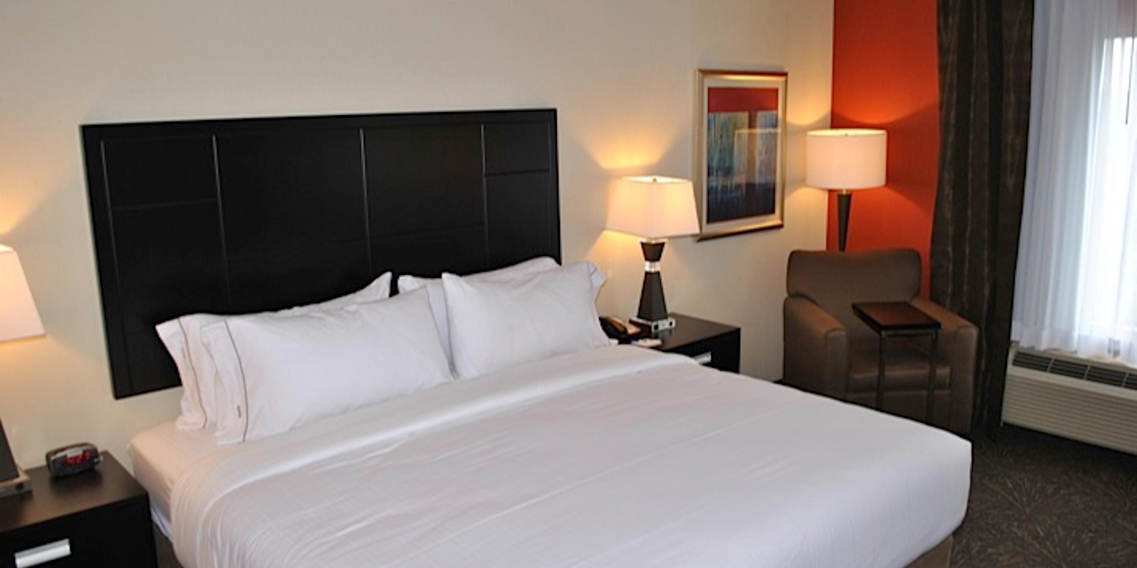 Enjoy a relaxing and refreshing stay in our new and modern sleeping rooms! All rooms feature a Keurig, microwave, & refrigerator. Kick back with many channel options on the 49" LED TV. Get some work done on the spacious work desk or relax in the comfortable bedside chair. Stay connected with complimentary WiFi and USB charging options in the room.