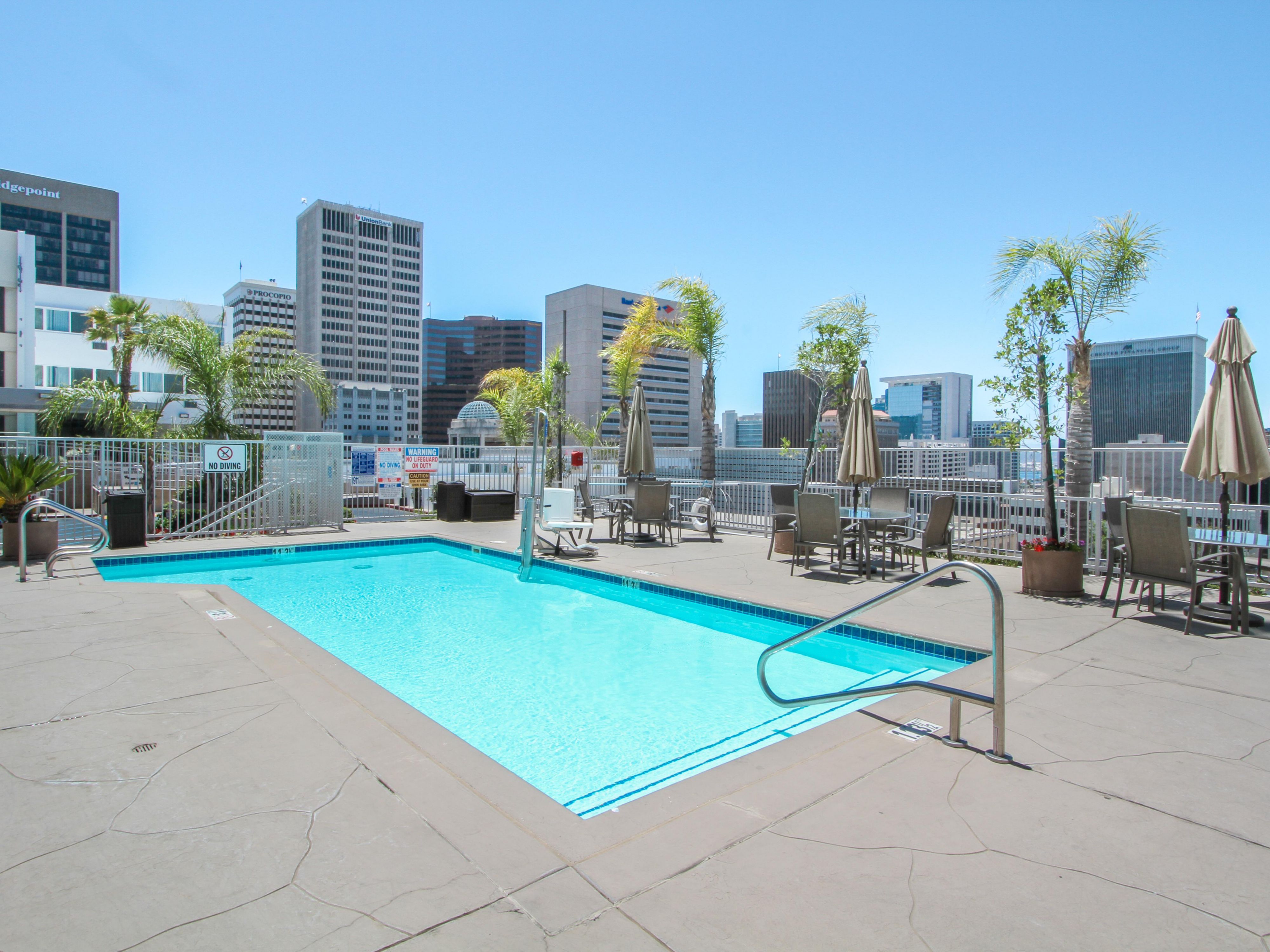 Enjoy a dip in the pool after a long day exploring Little Italy