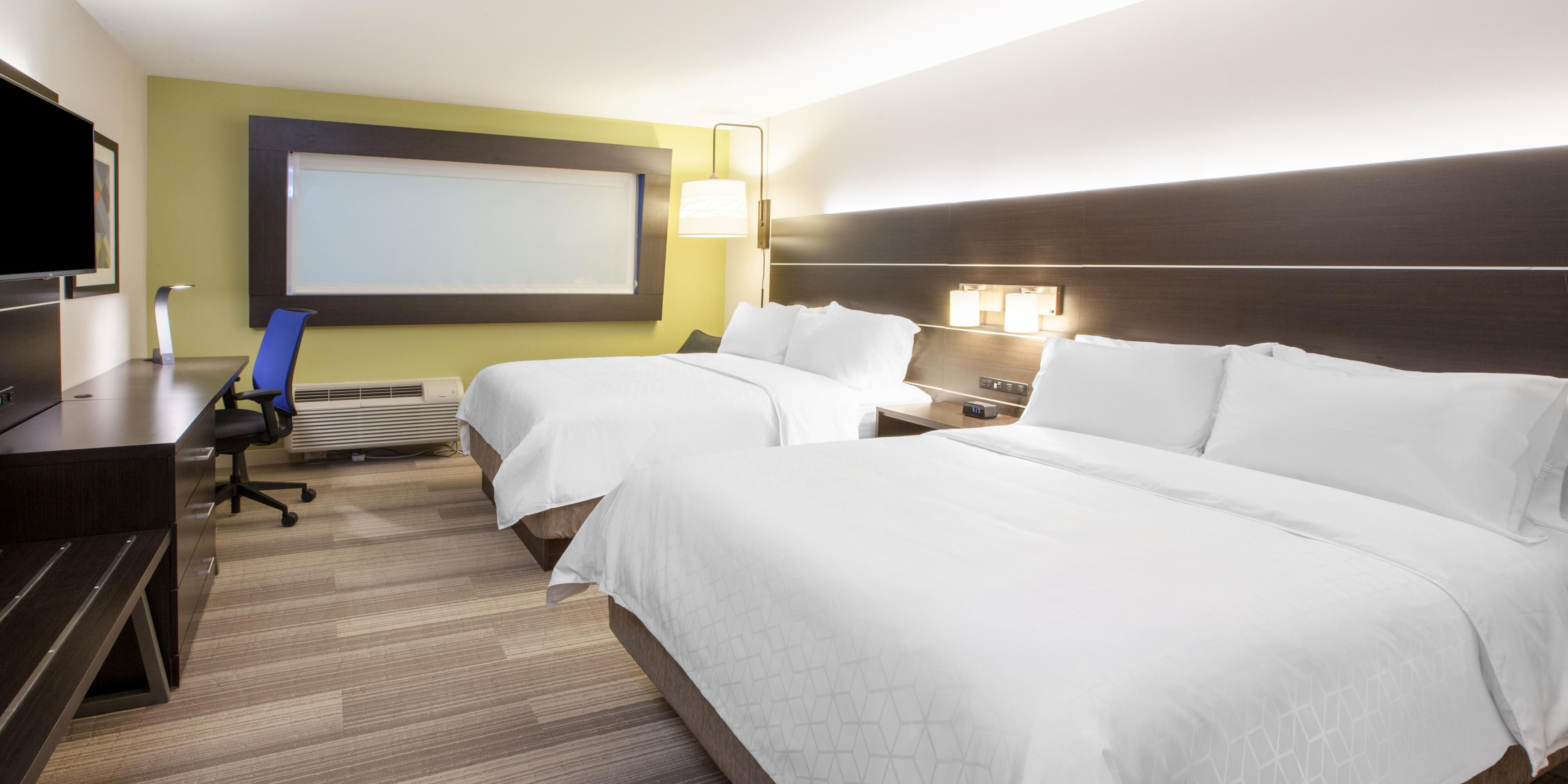 Come experience a newly renovated property. We recently completed a multi-million-dollar top to bottom renovation. Designed with with vibrant colors and a fresh new look that you have come to expect with the new Holiday Inn Express design.  Enjoy modern rooms with ample outlets/USB ports and an enlarged lobby with a separate breakfast seating area.