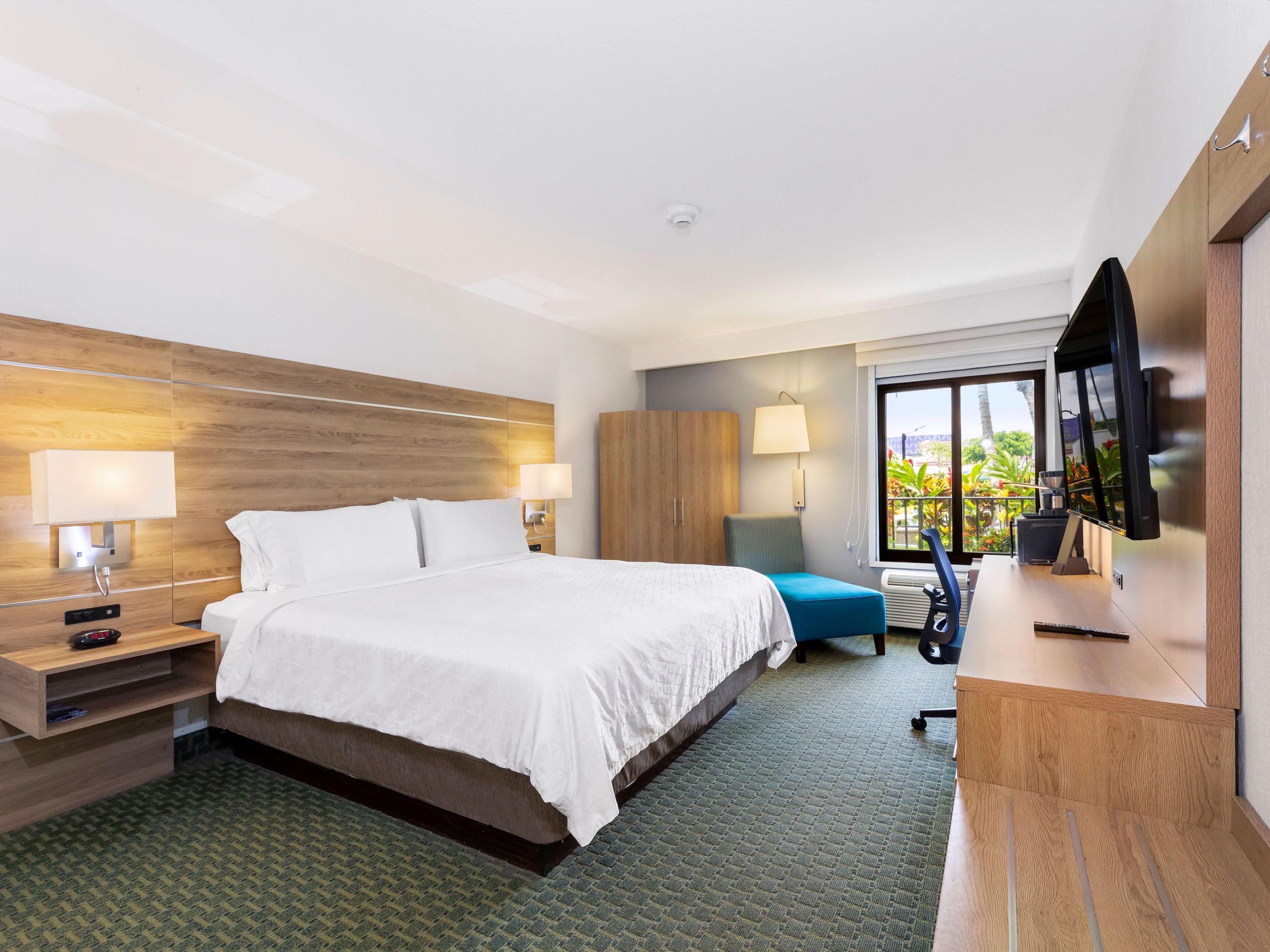 Rest in our spacious King bed room
