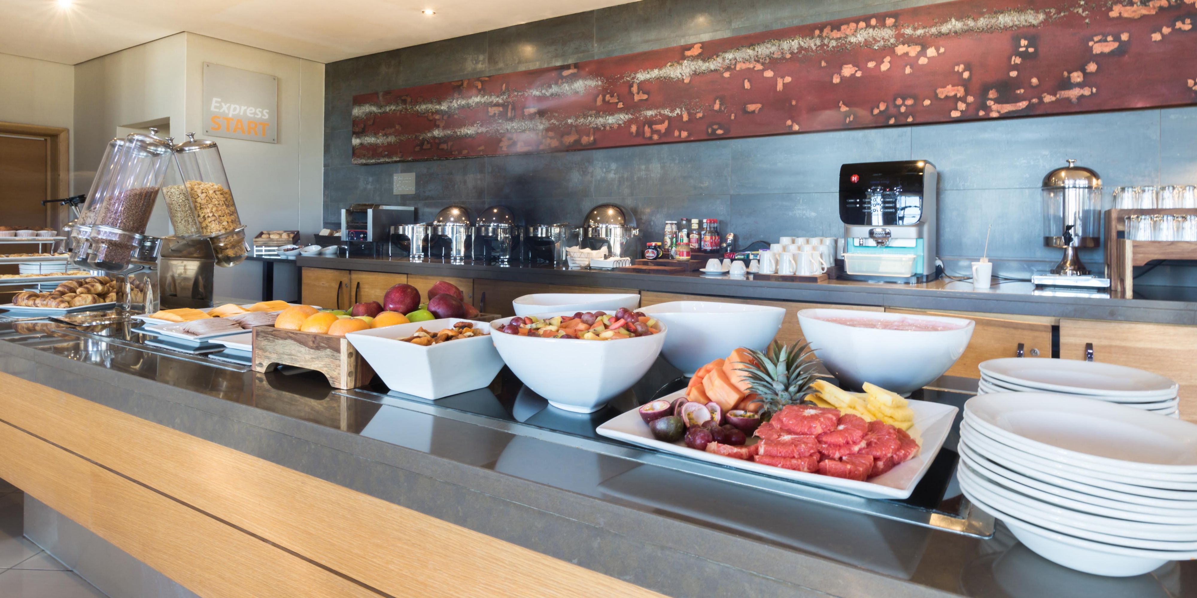 Each morning, enjoy a Complimentary Express Start Buffet Breakfast in our spacious Great Room. Feast on a selection of 5 hot dishes, along with a full Continental offering, including pastries, cereals, cold meats, cheeses and much more. Finish it off with coffee, tea, hot chocolate or cappuccino. Good Morning!