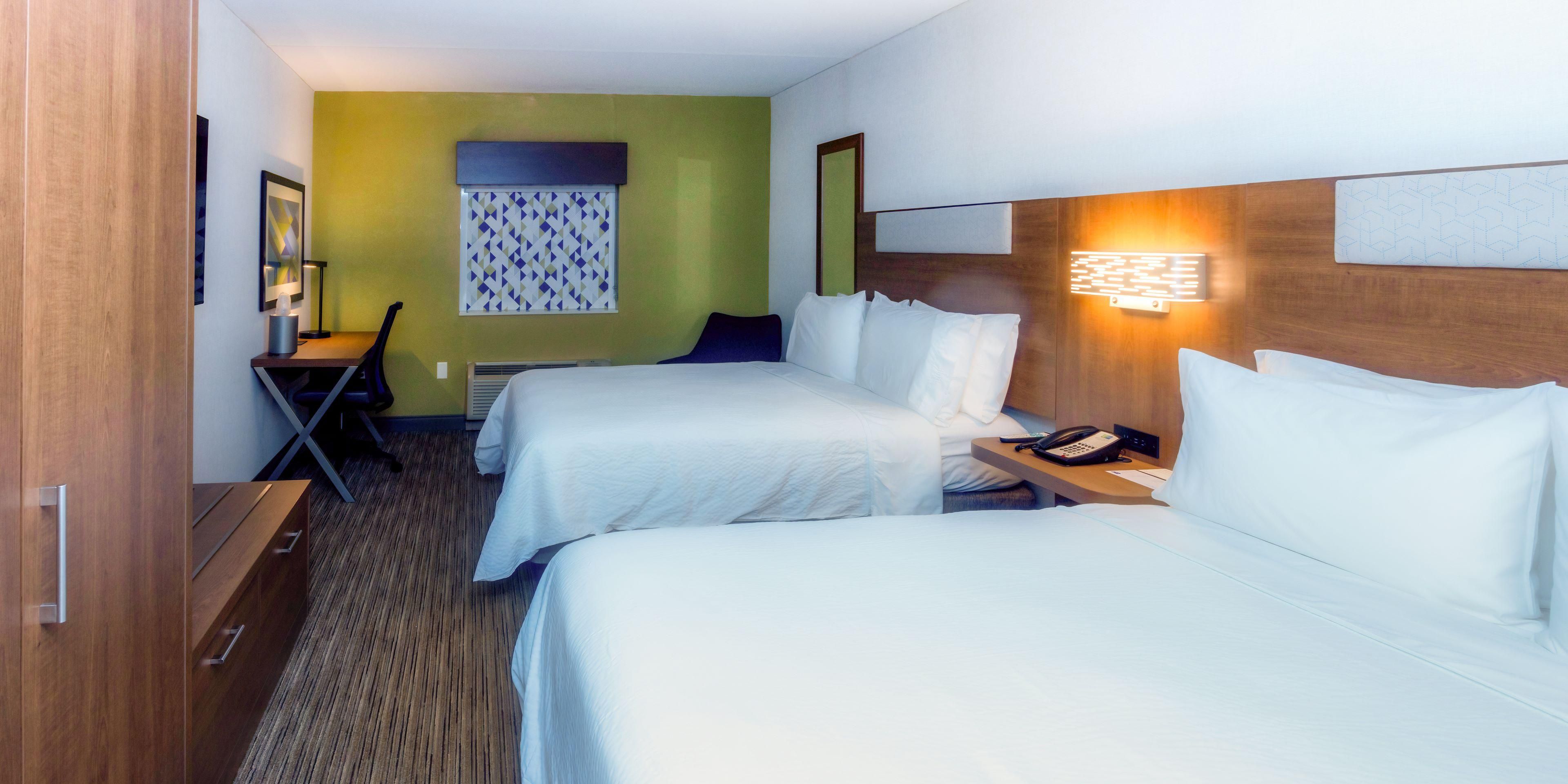 Stay with us and enjoy our fully renovated rooms. We have improved your stay experience with our new mattresses, bedding and improved black out shades. 