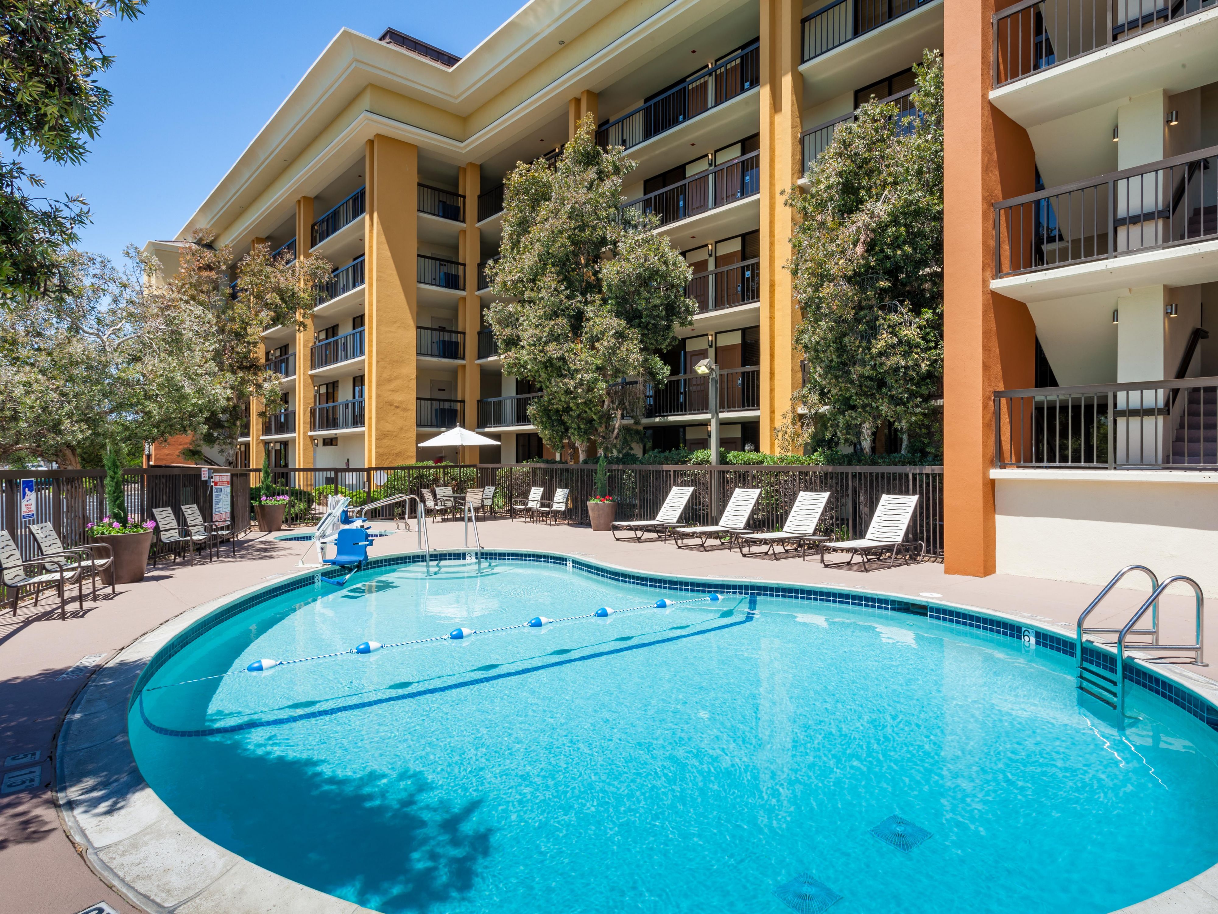 Enjoy the beautiful Monterey weather pool-side