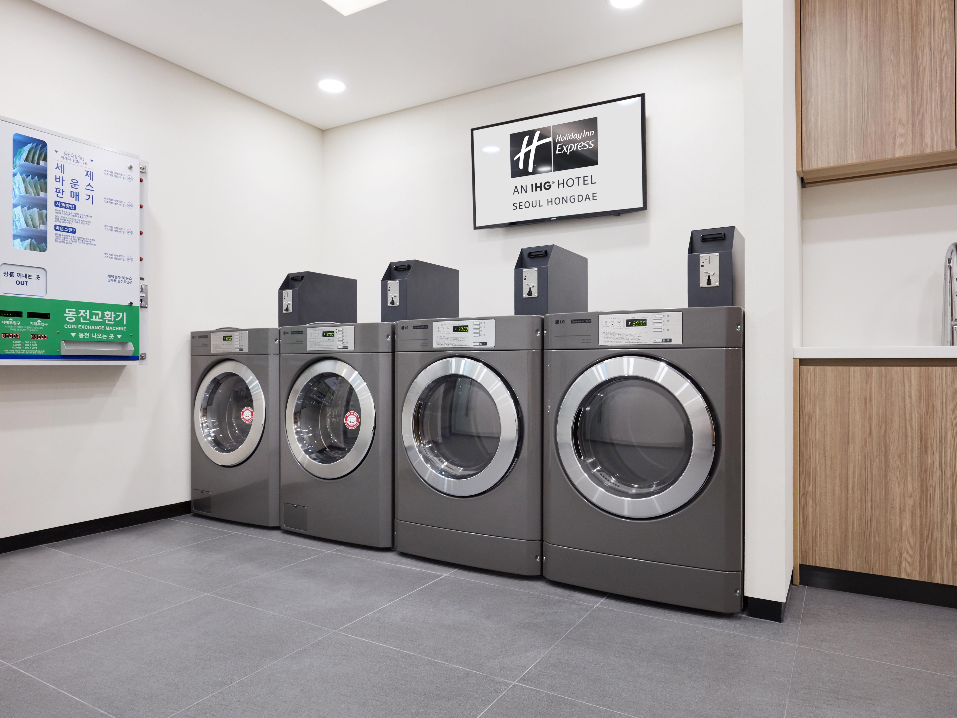 The hotel offers a self-service laundry room consisting of a washing machine, drying machine, and ironing stations on the 16th floor. Stay fresh in our coin-operated self-service coin laundry Room. Operation Hours 6:00 AM to 22:00 PM.