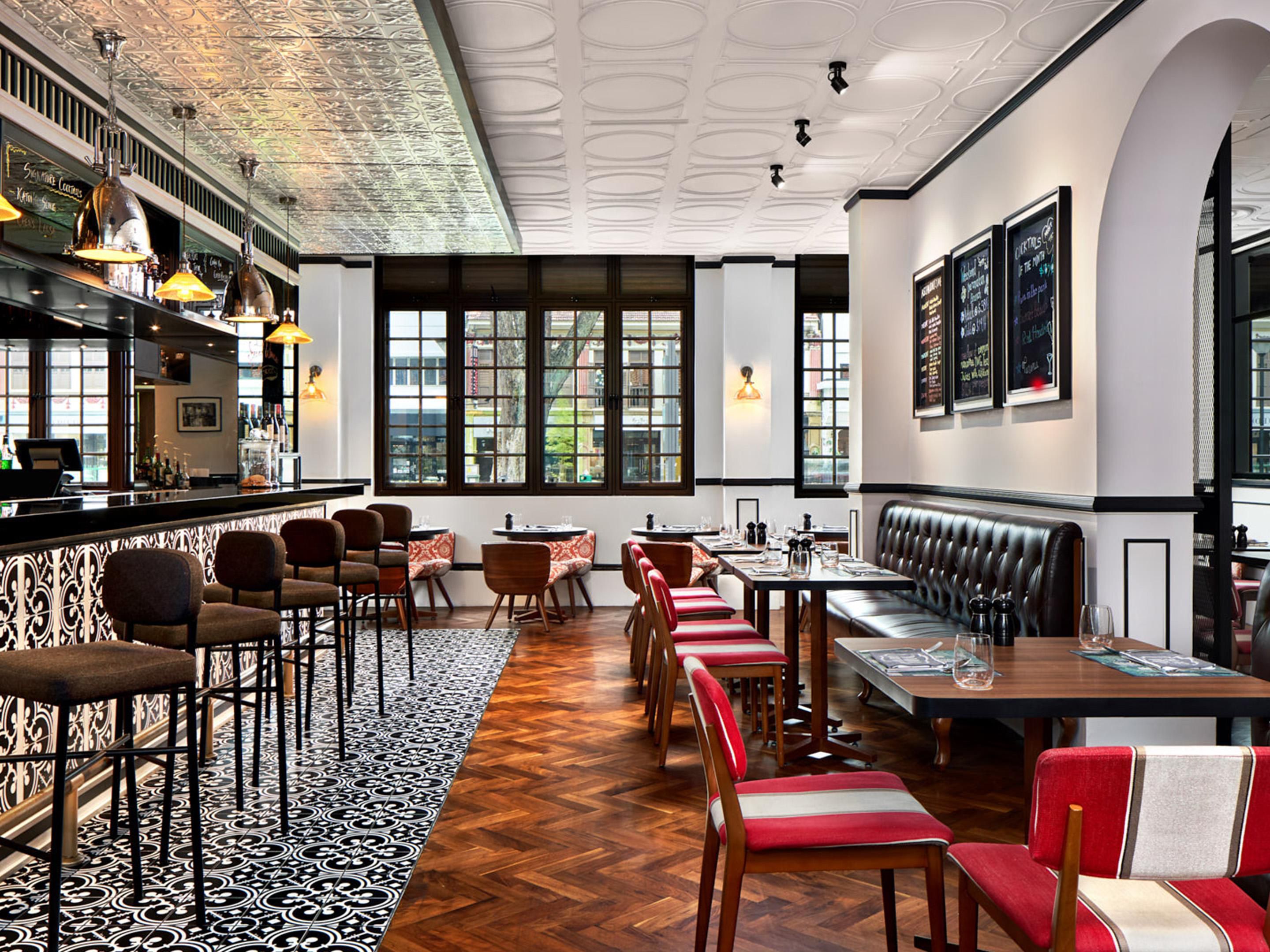 Image 143: Enjoy a flavourful fusion of contemporary and traditional dishes at our affiliated restaurant, Baba Chews. From Grilled Assam Halibut Risotto to an East Coast Wagyu Burger, Gambas, and salads, this restaurant provides a sophisticated dining experience. Complement your meal with one of our curated neighbourhood-inspired cocktails.