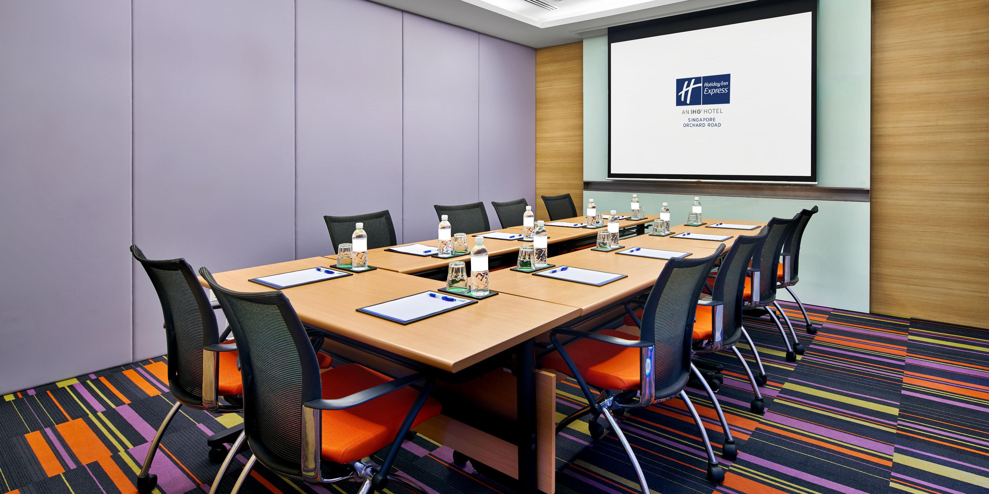 Centrally located in Orchard Road, our meeting room caters to up to 12 guests, features natural daylight, and is fully equipped with audio and visual equipment, making it ideal for intimate meetings in the heart of the city. 

For enquiries or to book, contact us at +65 6690 3173 or email SuHan.Ng@ihg.com.
