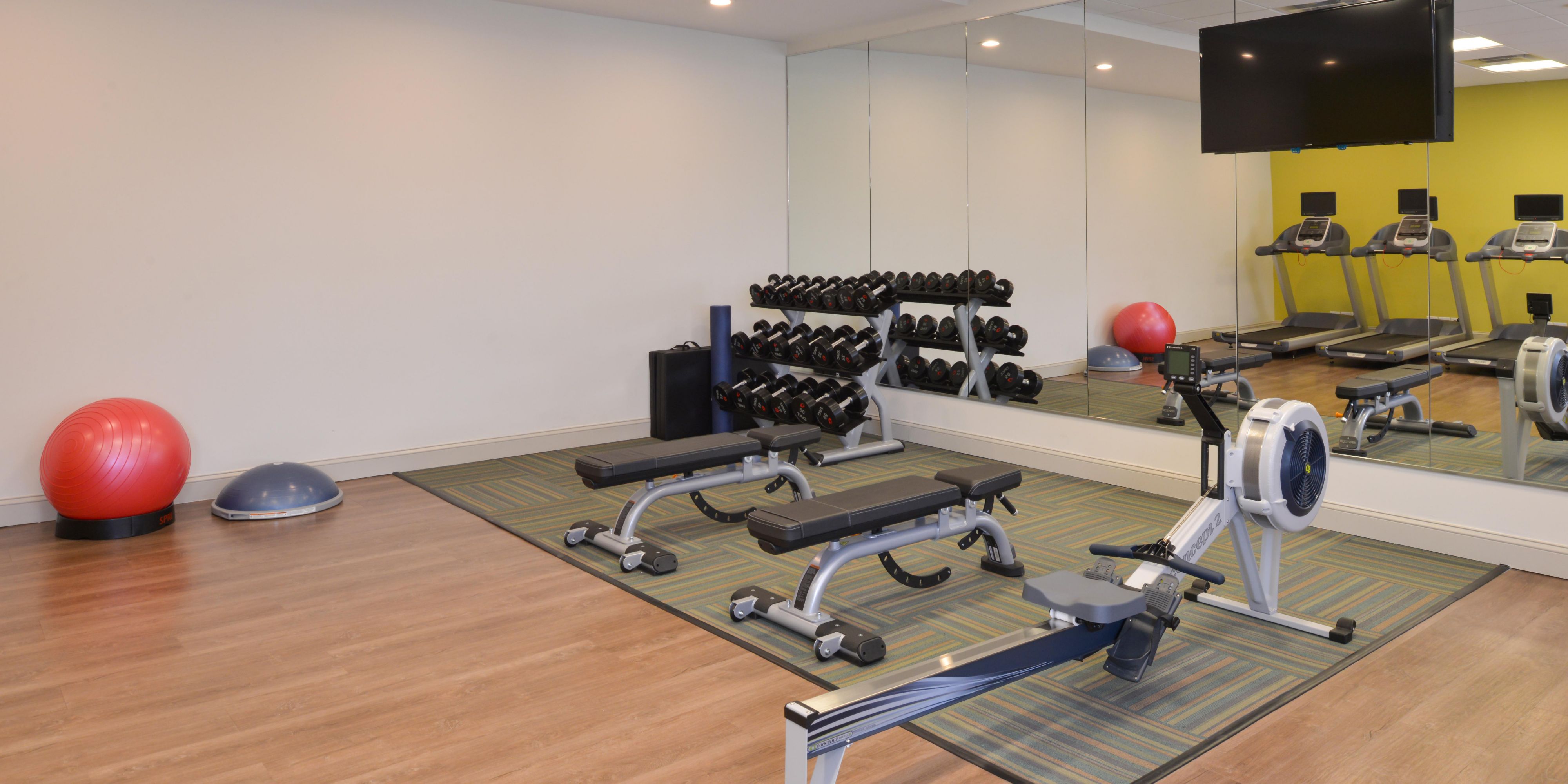 Get your sweat on in our complimentary, fully equipped fitness center with a Rower, Treadmill, Elliptical Machines, Free Weights, Stationary Bicycle and more open 24 hours for your convenience.

