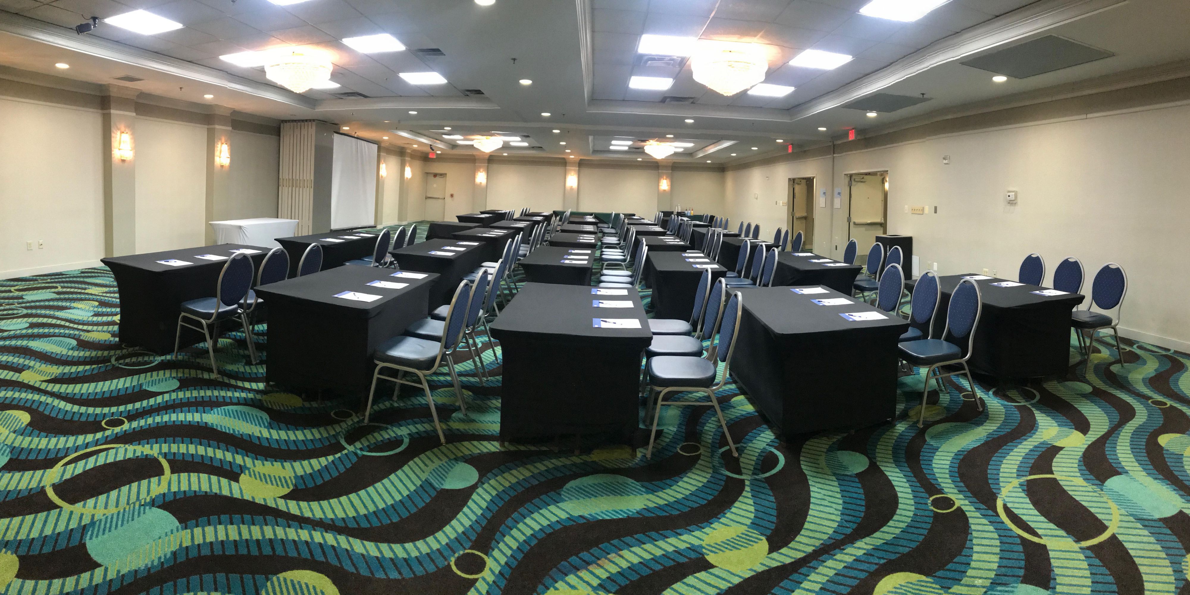 With 3,750 square feet of flexible meeting space within four conference rooms, our hotel is ideal for meetings and trainings. Let our team plan every detail for you. We have a conference room and can accommodate small and large functions. Call us today to schedule a tour and book your meeting.