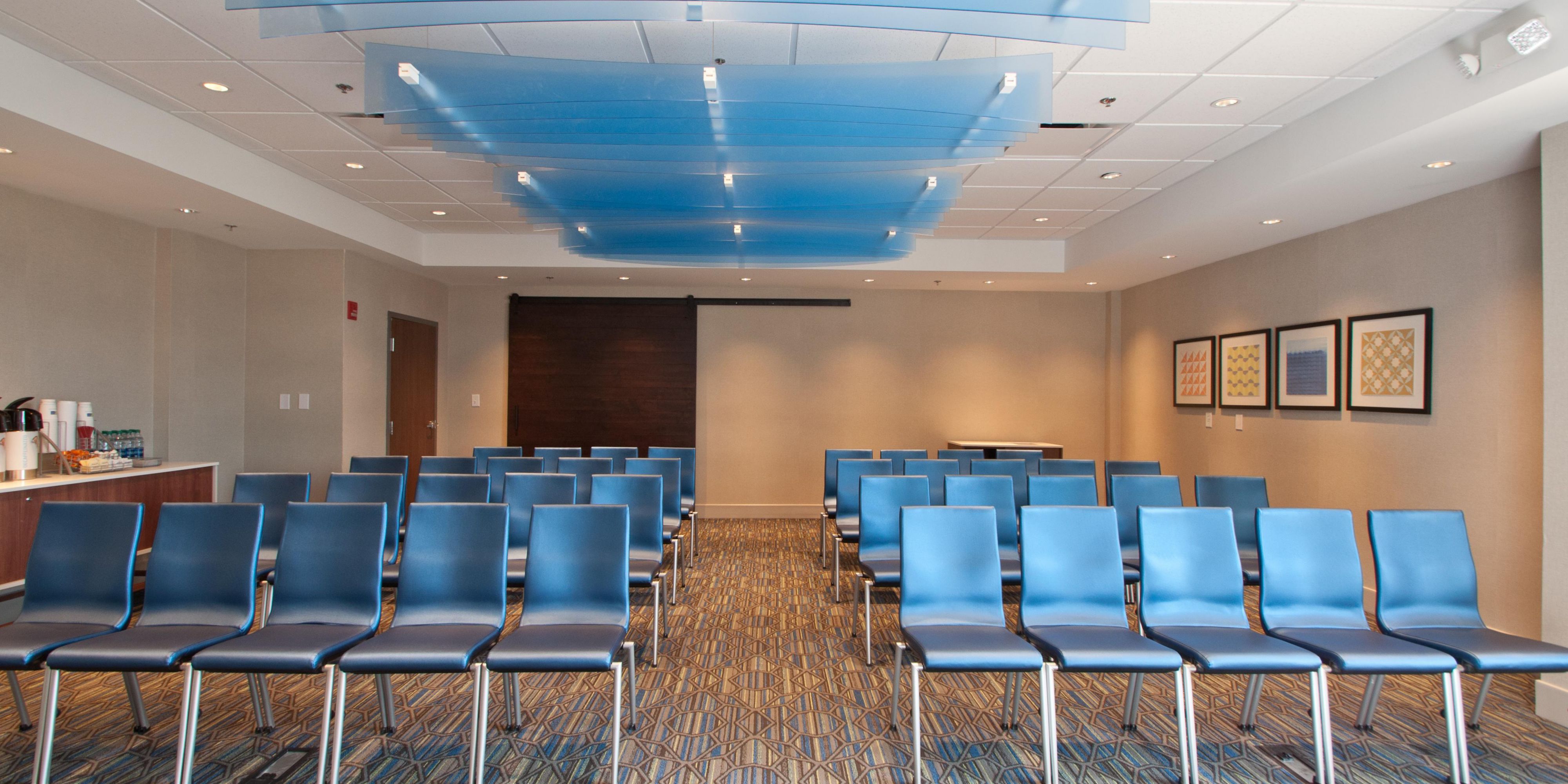  Make your events memorable with us by renting one of our meeting spaces that can accommodate up to 50 people each. Our meeting spaces are perfect for small gathering events and meetings. Plan your Holiday events with us!