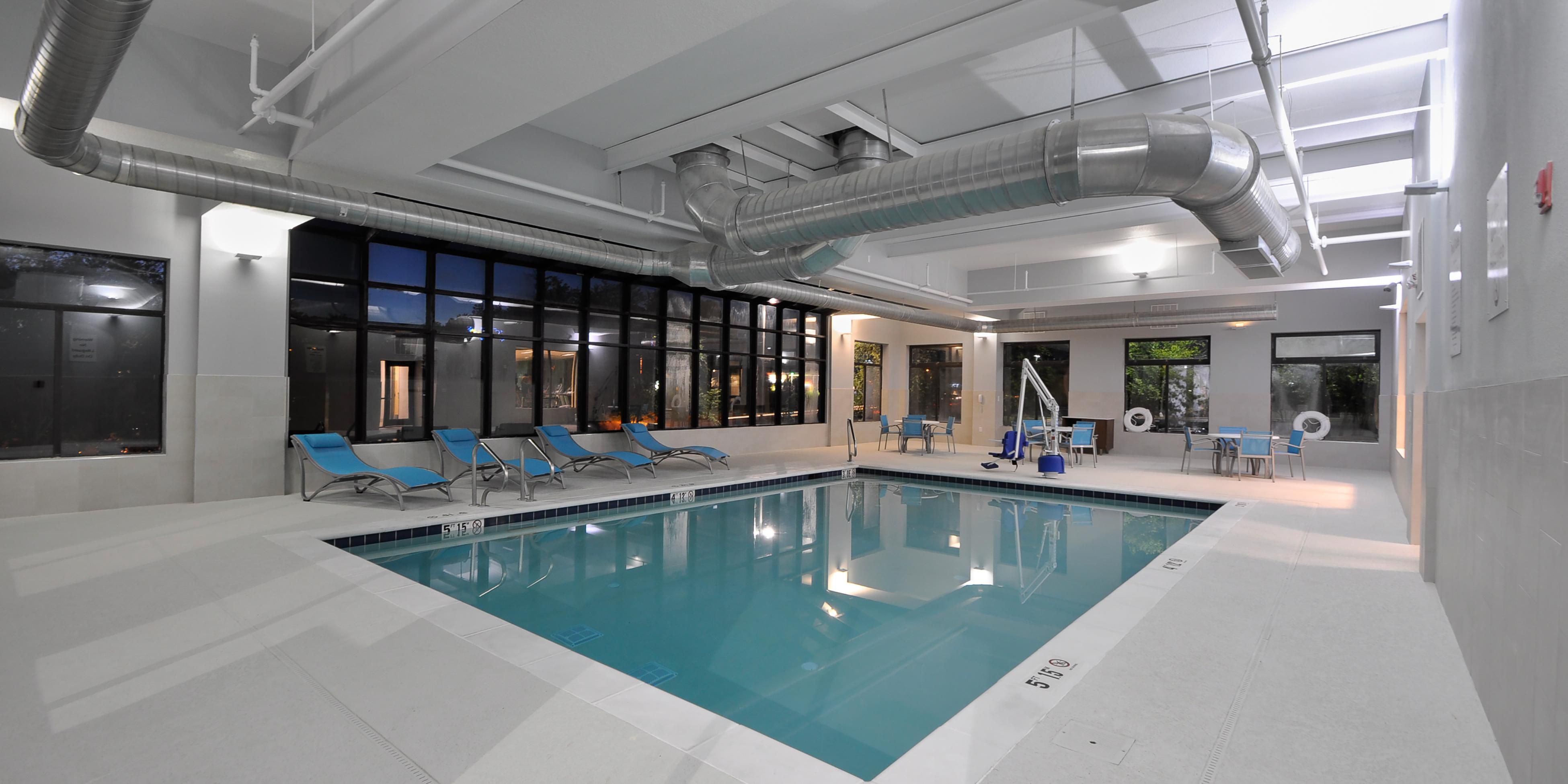Our indoor heated swimming pool is open all year round. Bring your family and reserve a room  to relax by the pool! 