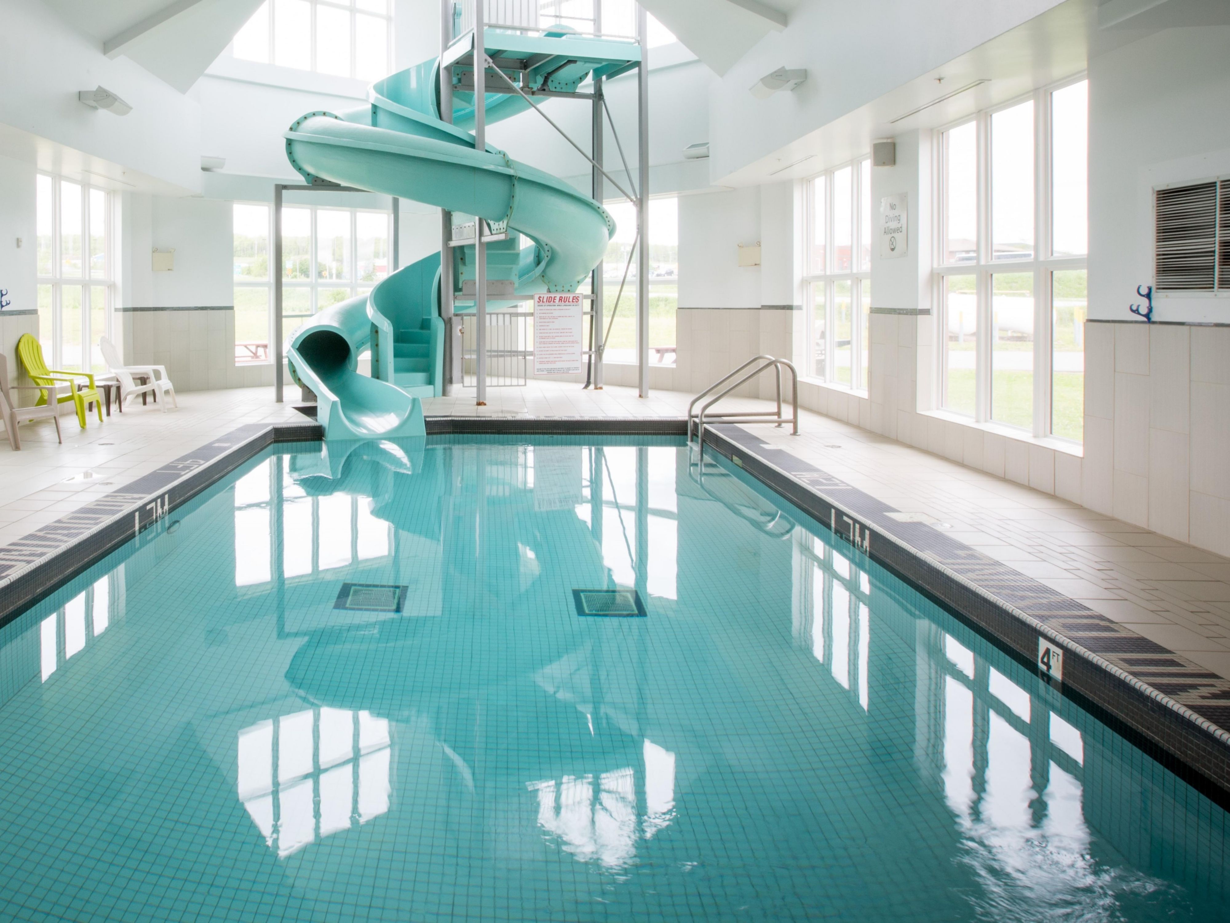 Our hotel features an indoor heated pool and 80-foot waterslide. We're the only hotel in Pictou County with a pool. Don't miss the chance to check it out!