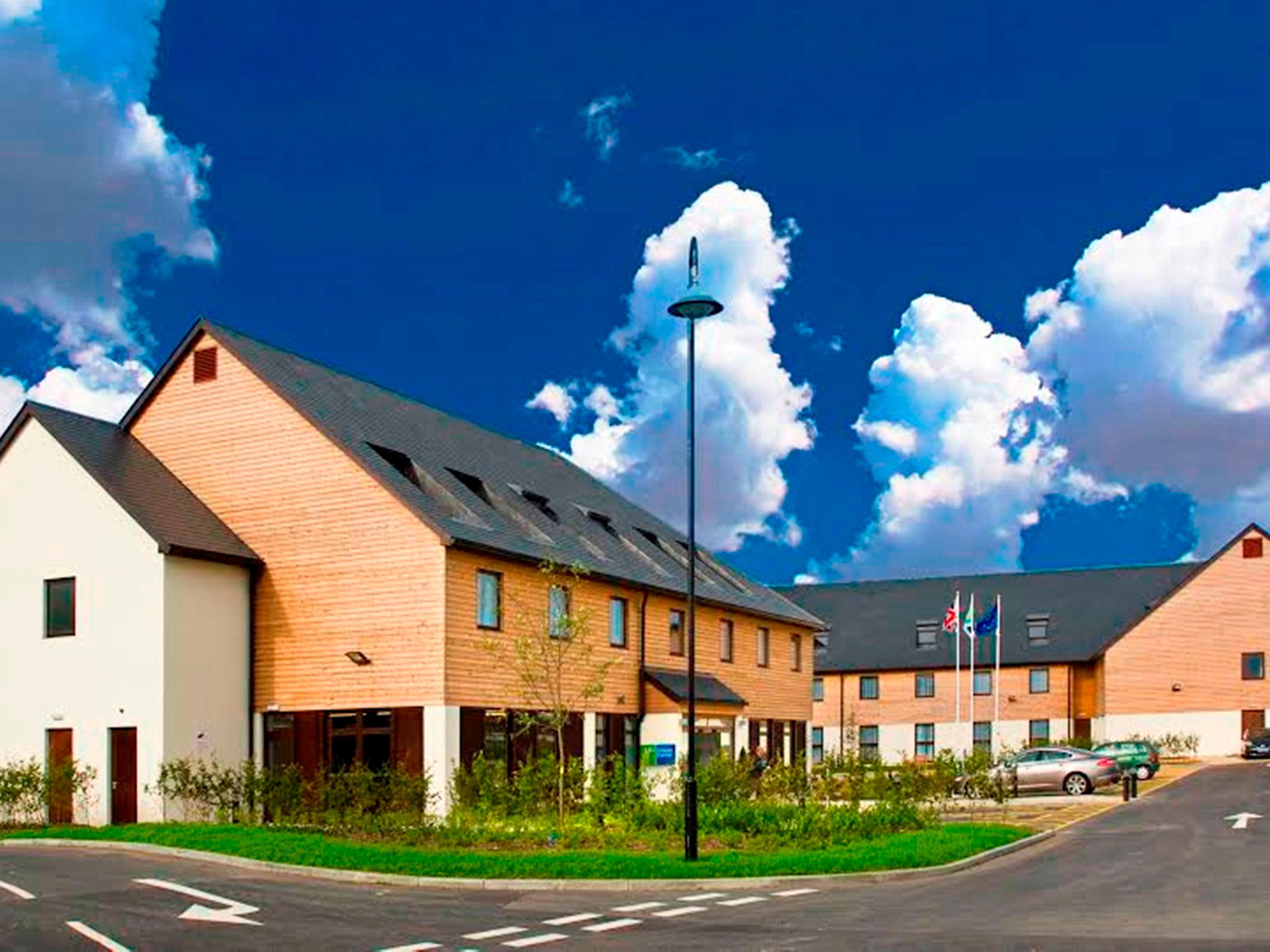 Exterior view of the hotel by day