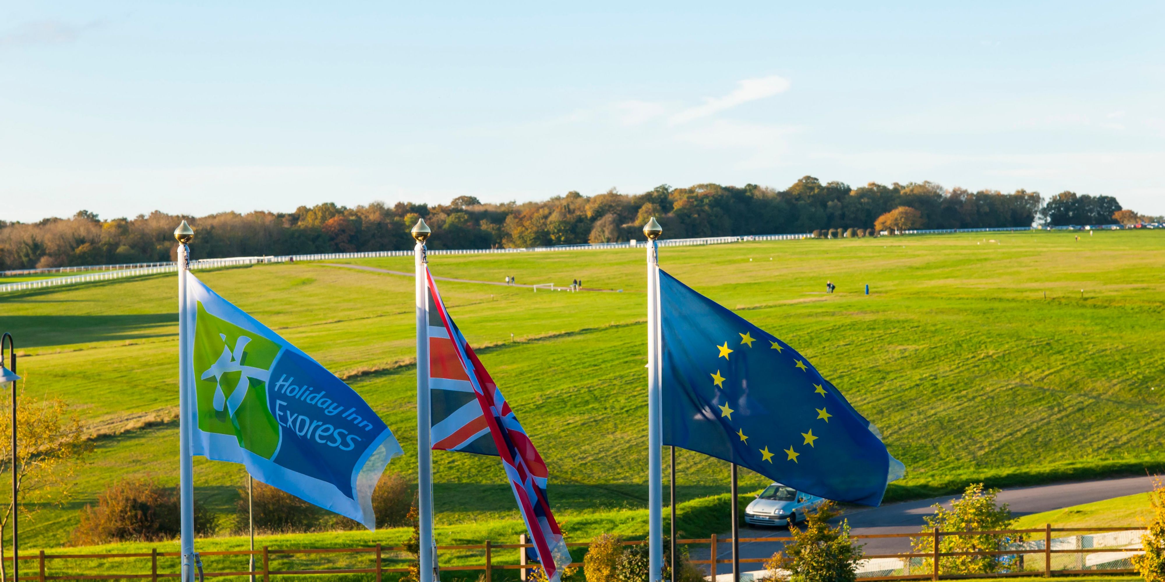 The hotel is located on the grounds of Epsom Racecourse, just outside the town center. We are surrounded by the green hills of the Downs with stunning views across the racecourse. 