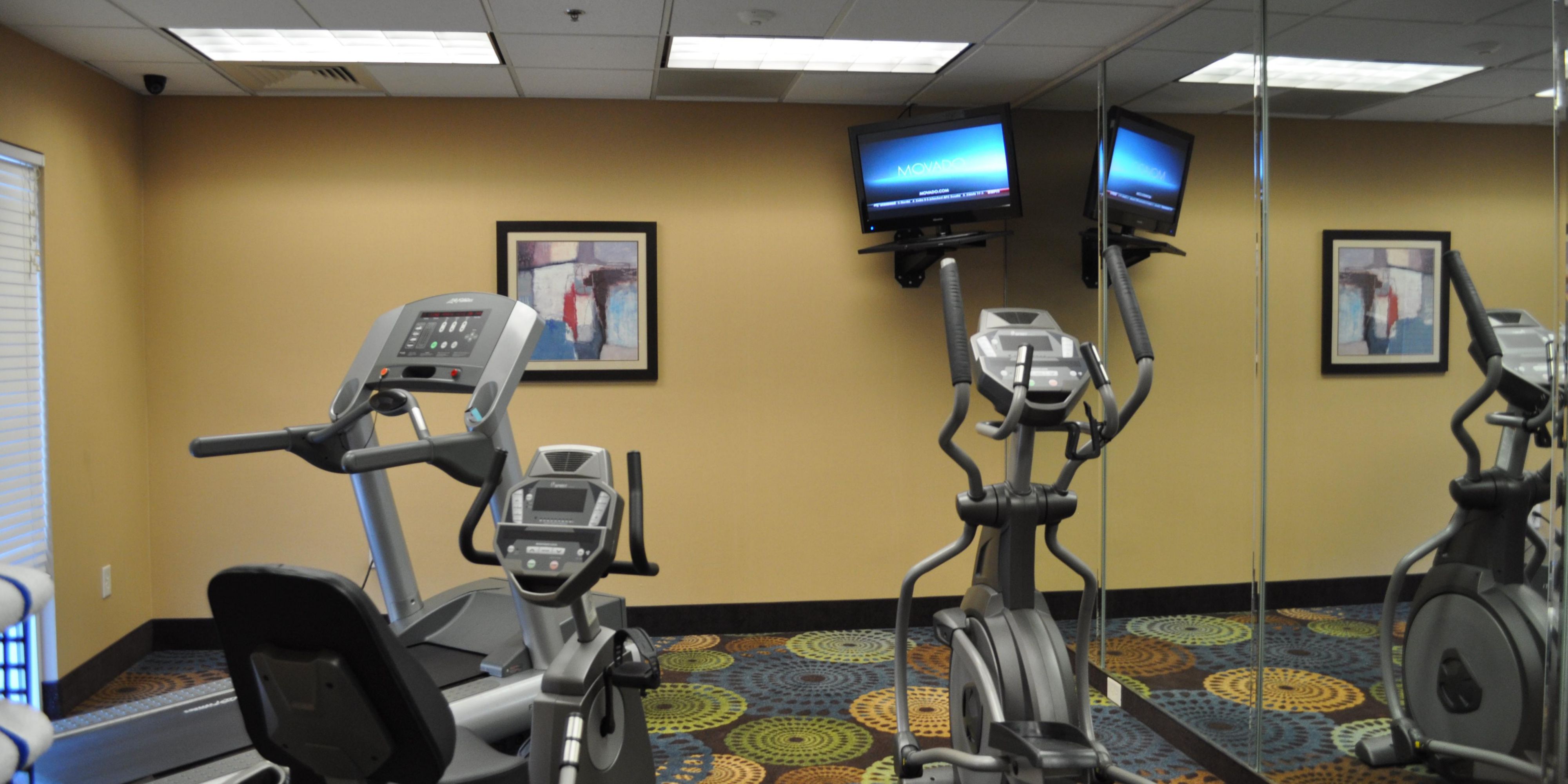 Our onsite fitness center includes a Stationary Bike, Elliptical Machine and Treadmill.  