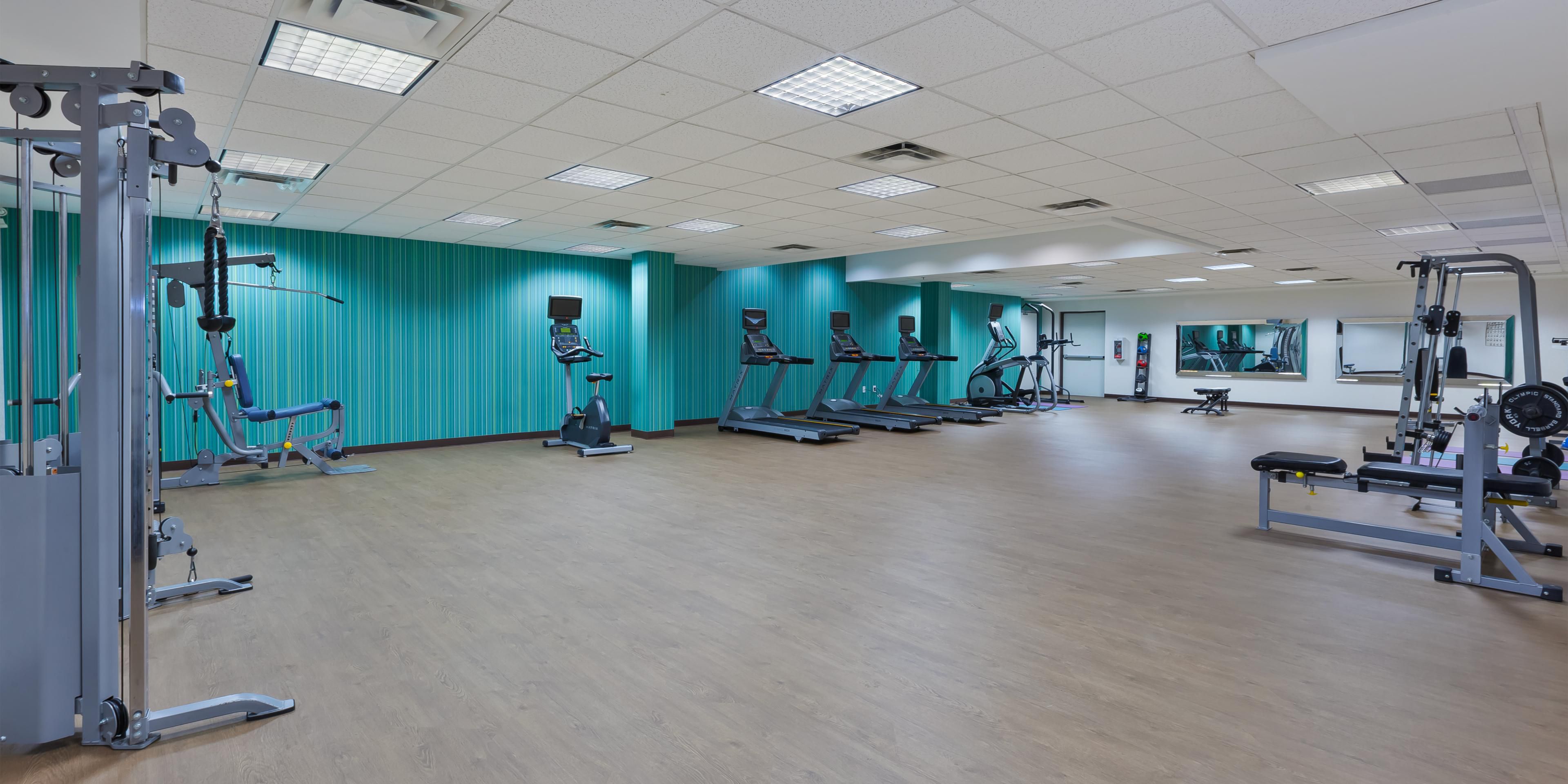 Our Fitness Center is a 1,500 sq.ft., stylish state of the art fitness facility located in the hotel. We feature the latest in training equipment.