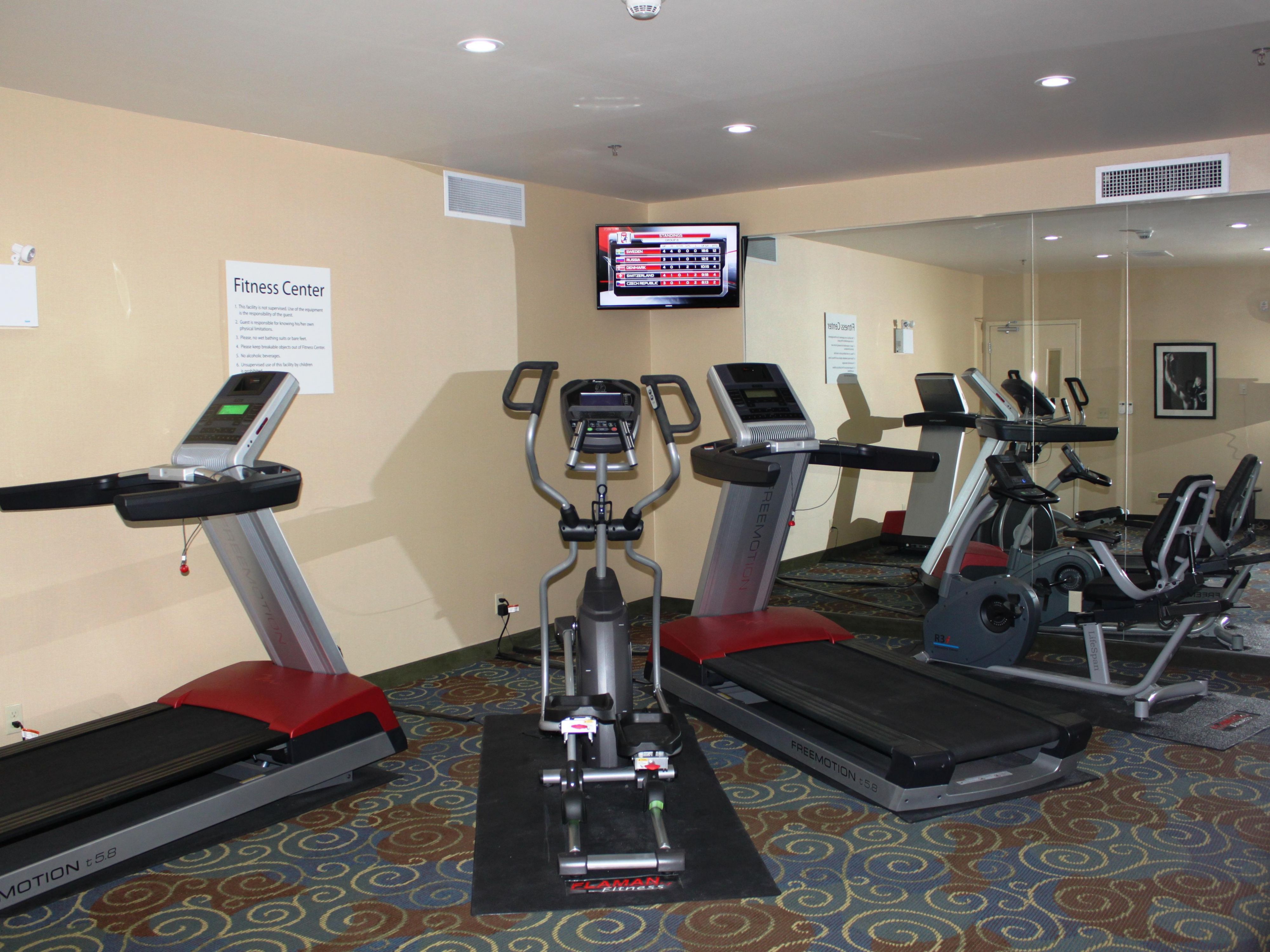 Stay fit using our 24-hour Fitness Center