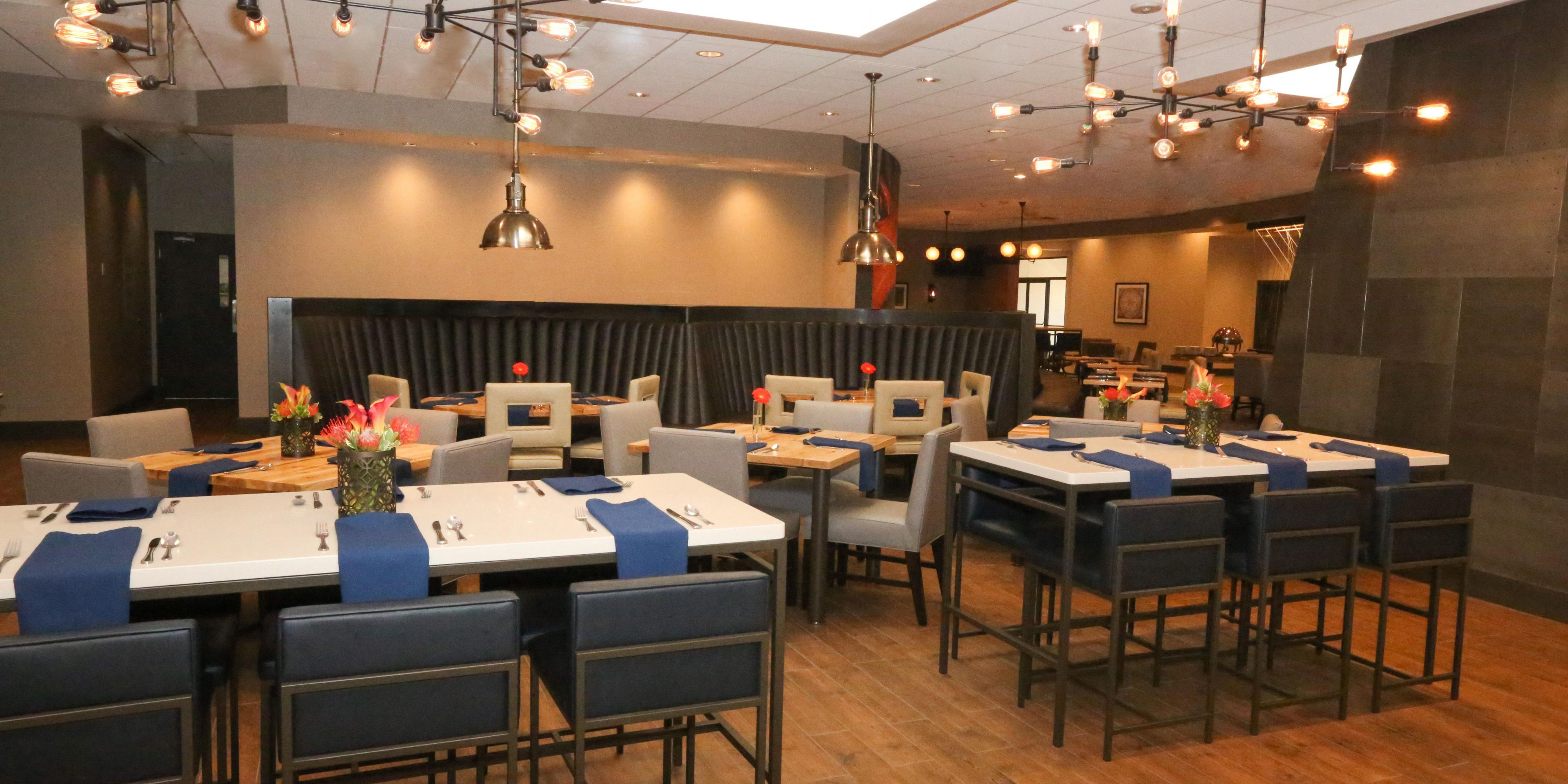 High top tables is the setting for a casual dining experience.