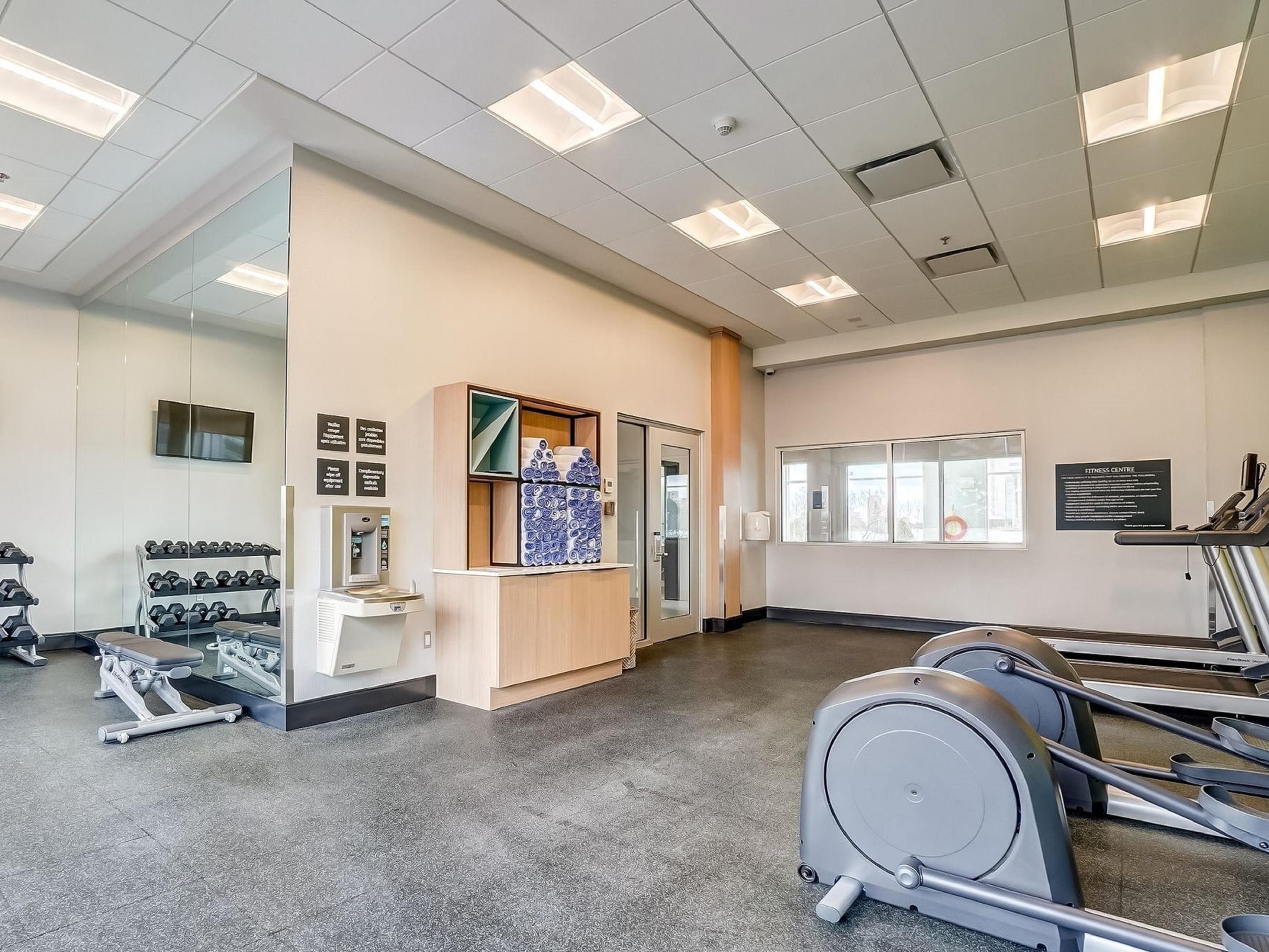 Stay active and energized on your schedule in our fully equipped Fitness Centre. Whether you’re an early riser or prefer late-night workouts, our facility is open from 5:00 AM to 11:00 PM to suit your routine. With a variety of cardio and weight training equipment, you’ll have everything you need to stay focused and motivated during your stay.