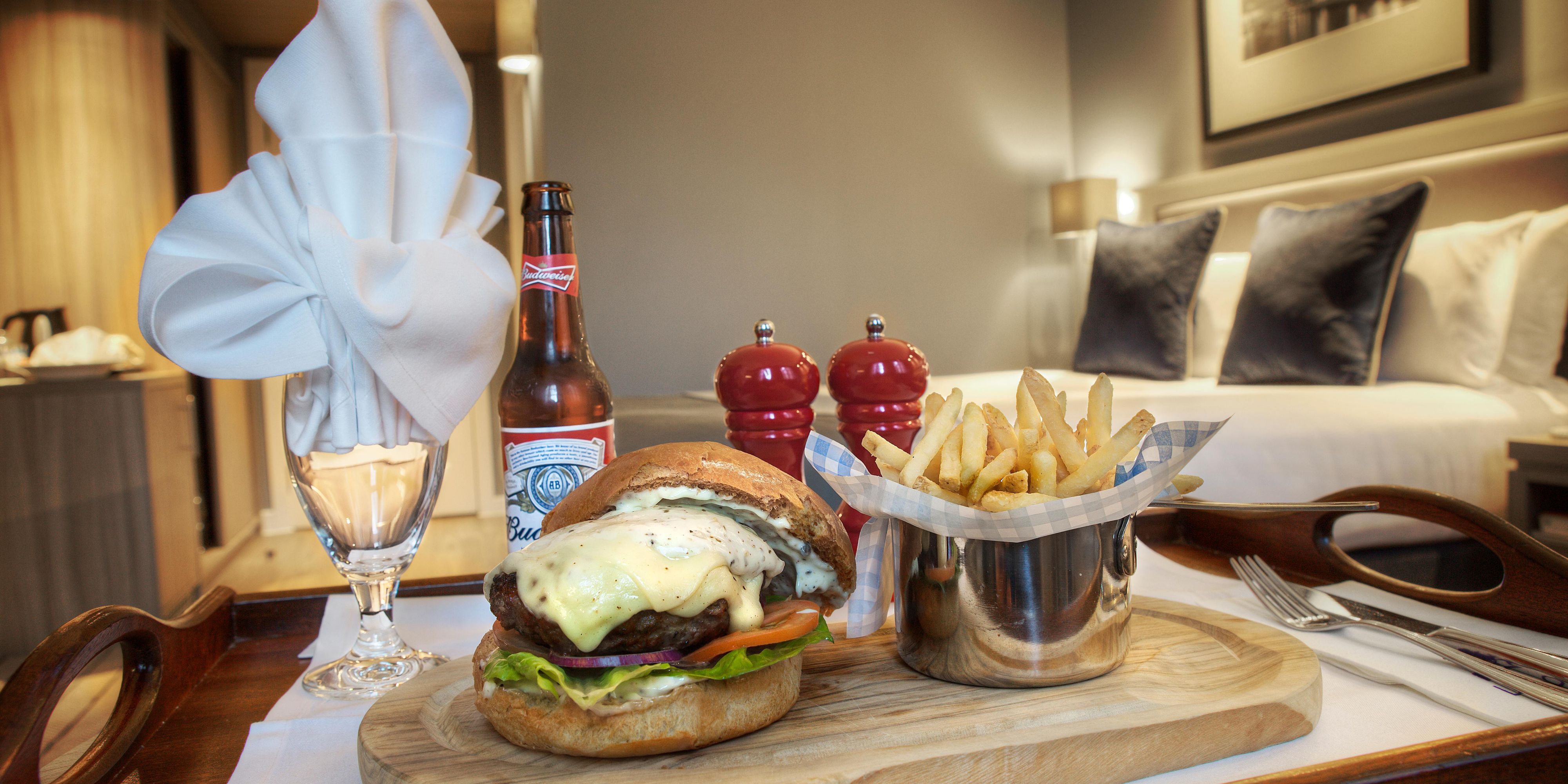 Dinner in bed? We've got you covered with our room service menu