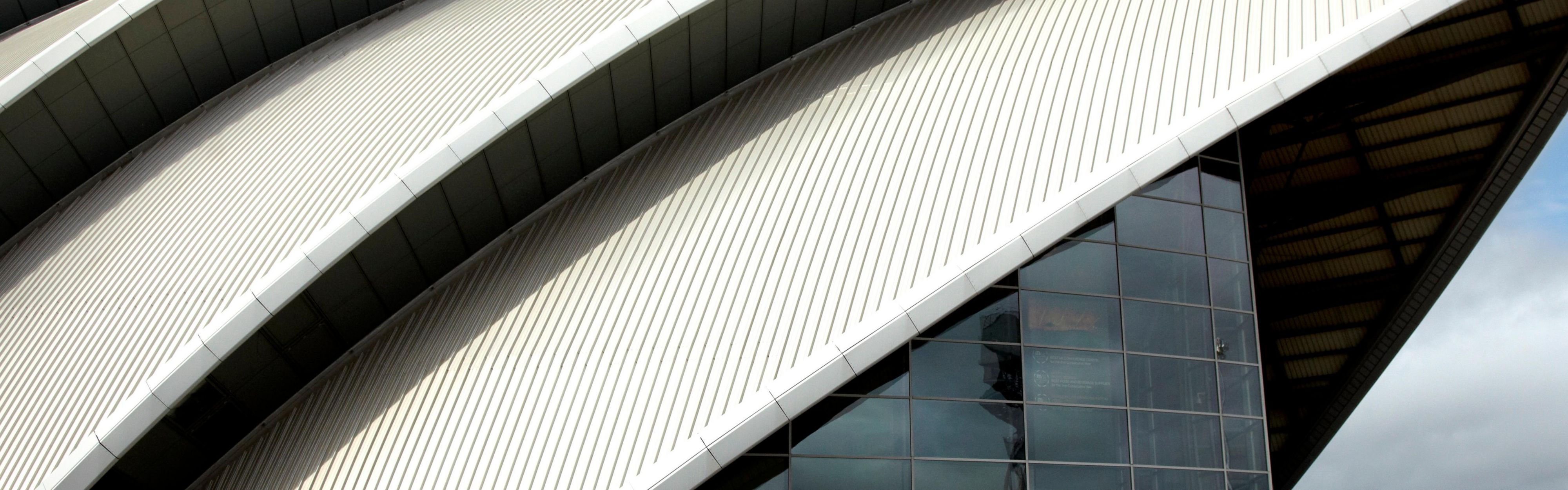 Conference Delegates at SECC venue with modern exterior design