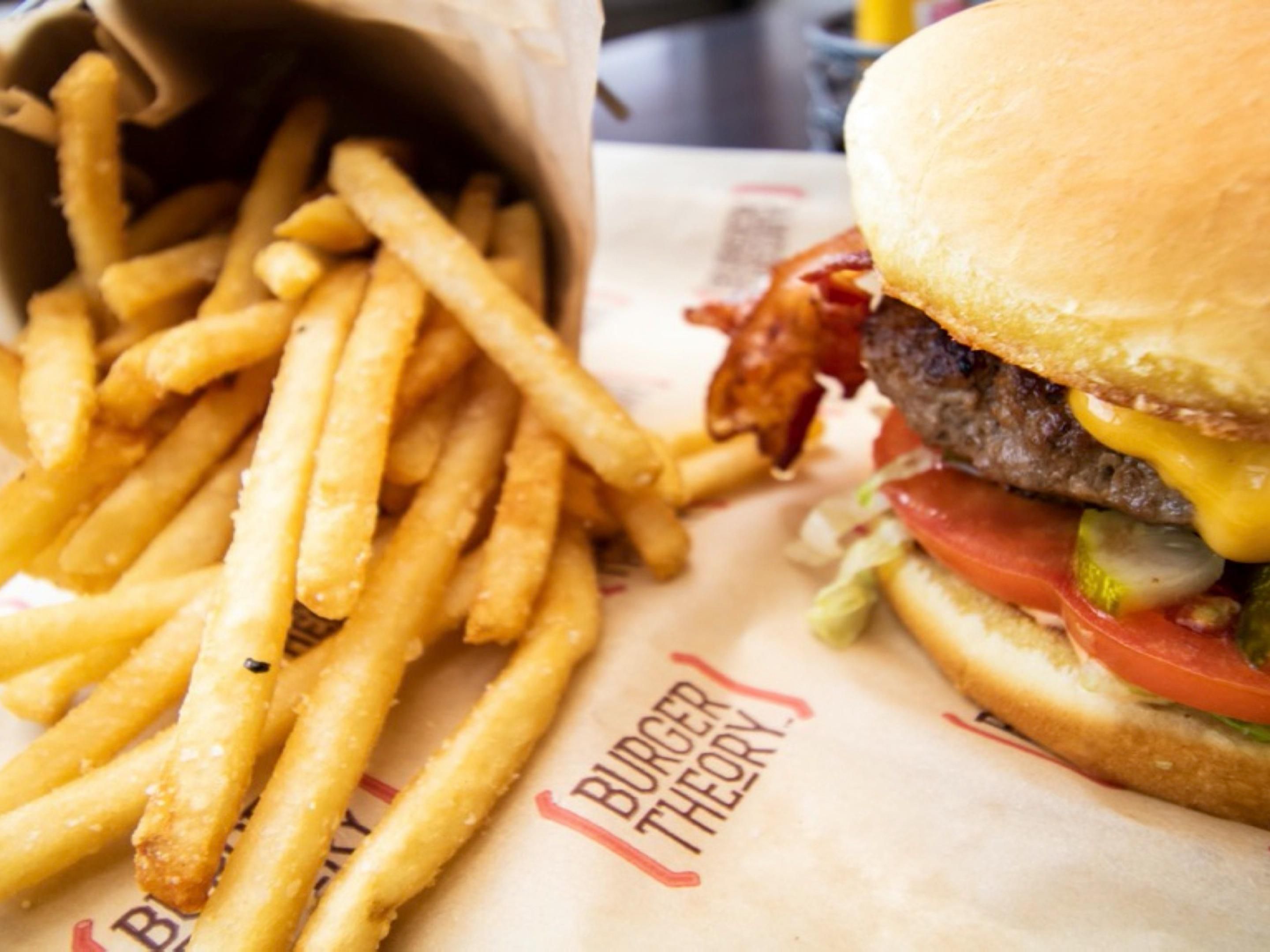 Burger Theory delivers a lively dining experience with a unique point of “brew” to satisfy every craving. Savor our Build Your Own Burger menu, hearty breakfasts, and dinner delights with delectable homemade mason jar desserts. For added convenience, we offer in-room dining options and kids under 12 eat free!