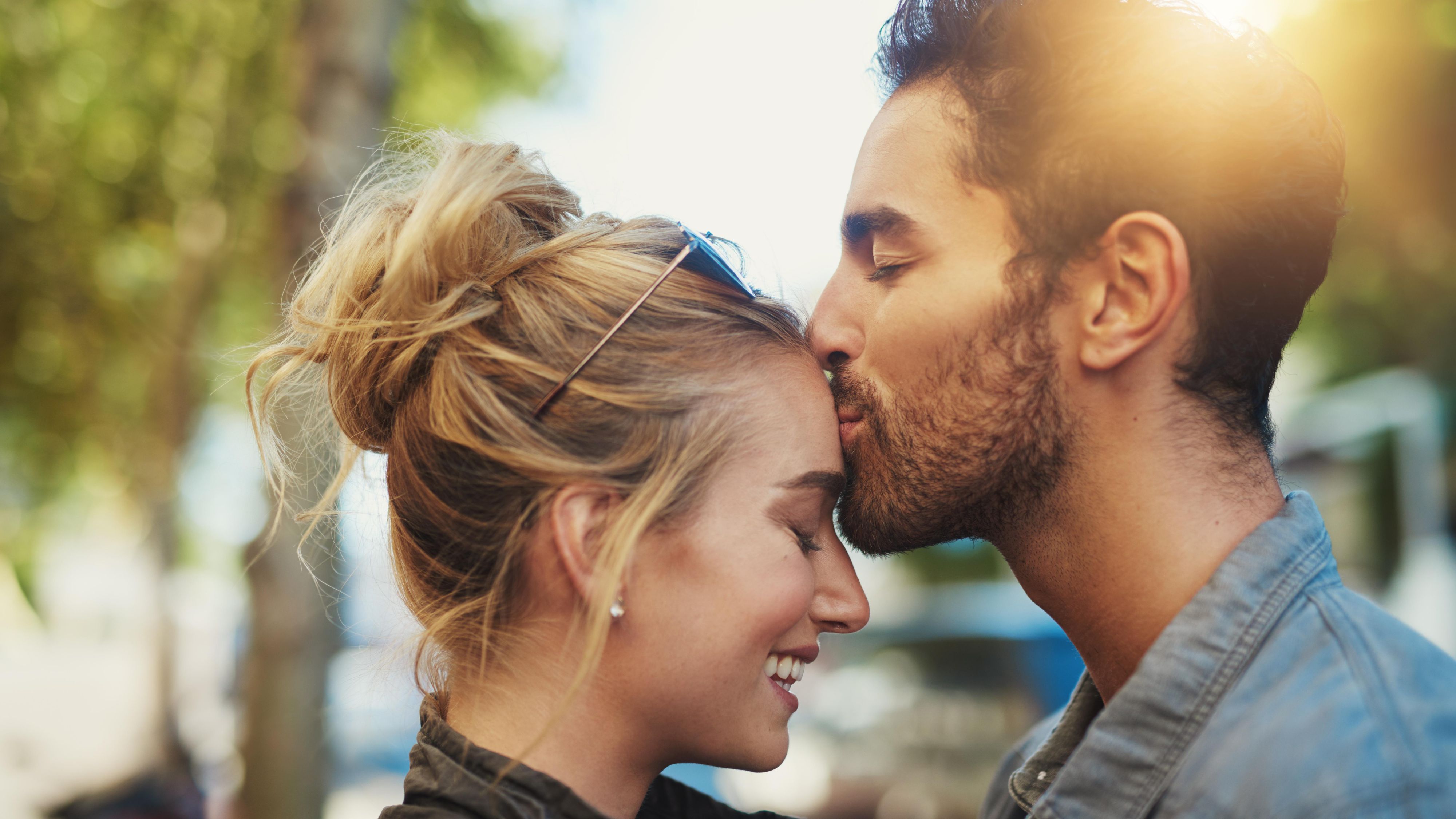 Couple embracing
