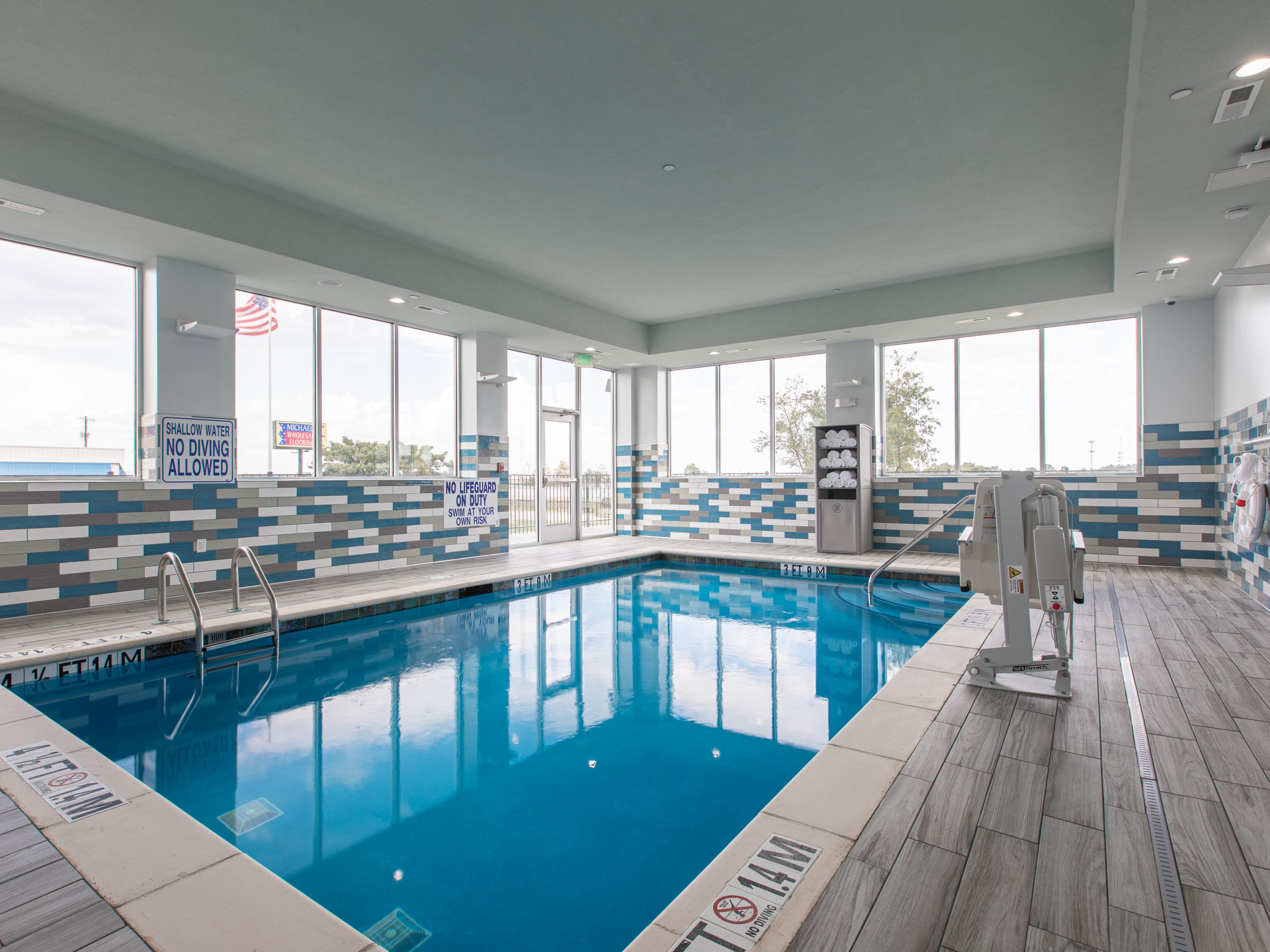 Have a morning or afternoon dip in our heated indoor pool.
