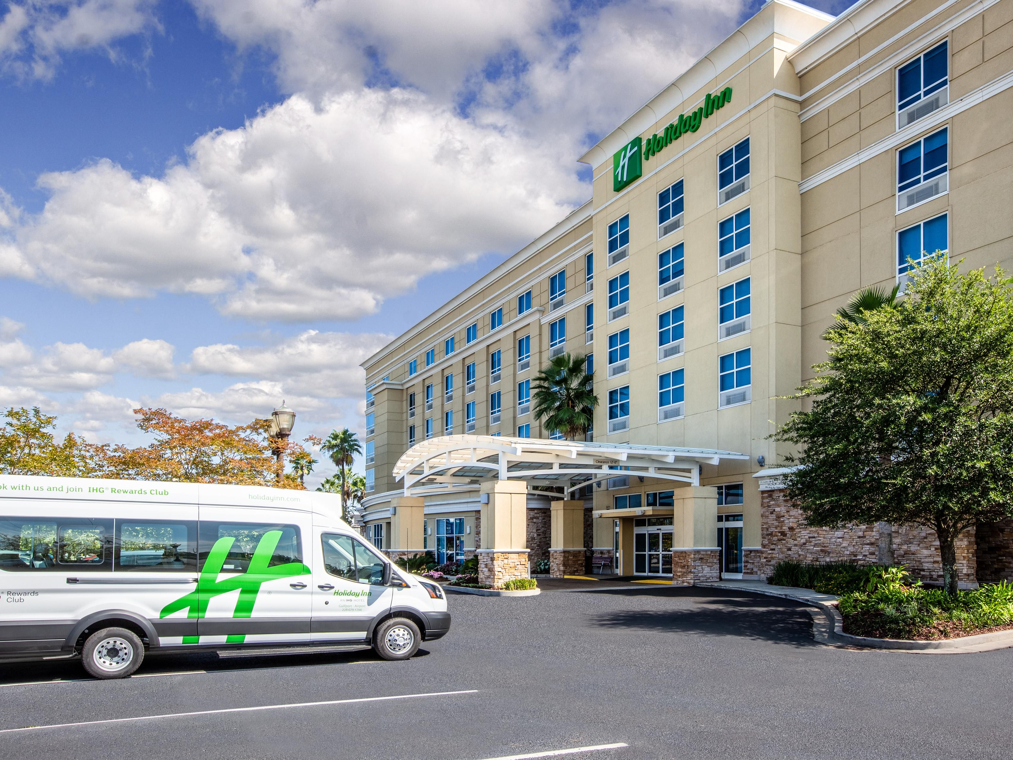 Take advantage of our complimentary airport shuttle service.  Our shuttle will pickup and take you to the Gulfport Biloxi International Airport. 